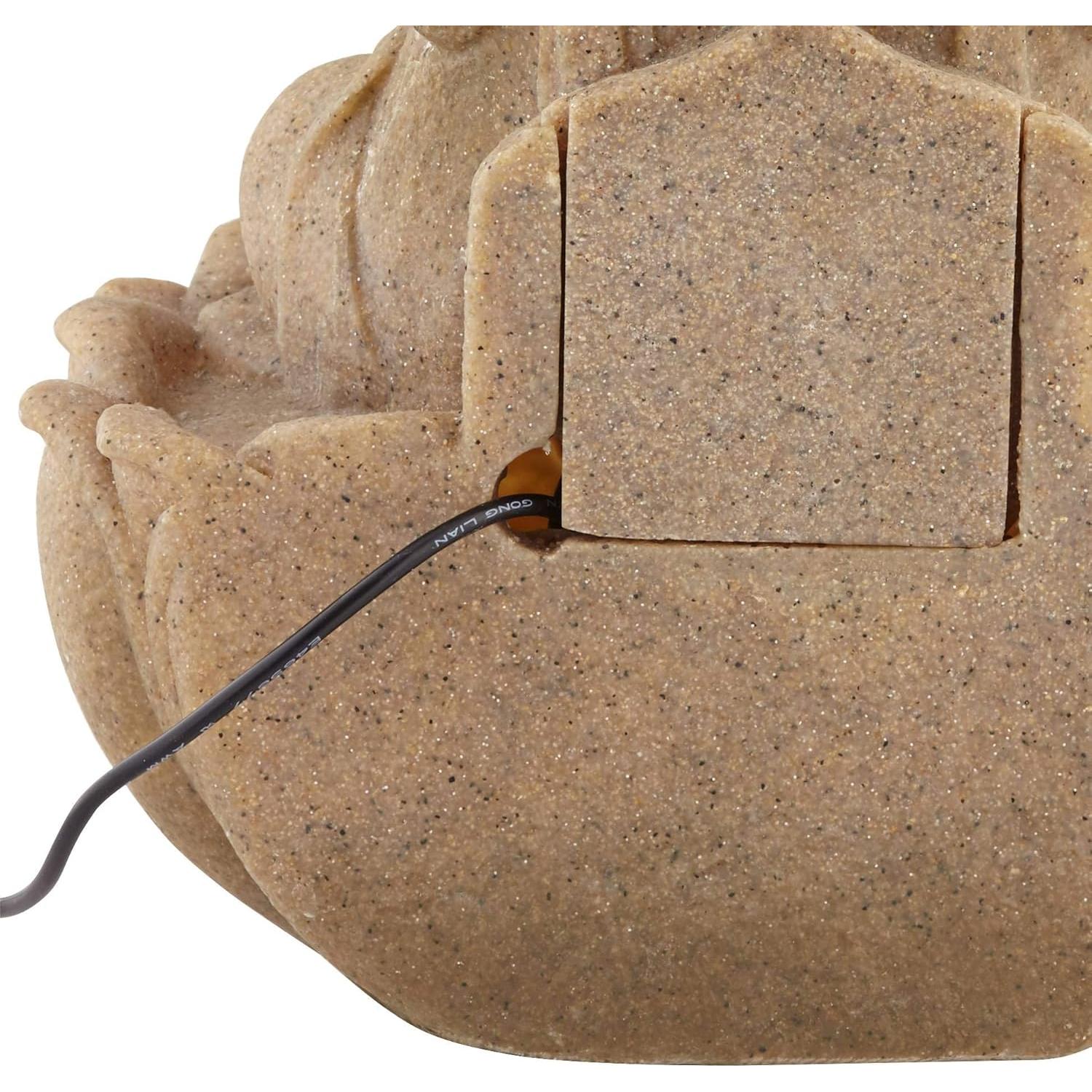 Fuente de Agua Zen Buda Calm 35.6 cm LED John Timberland