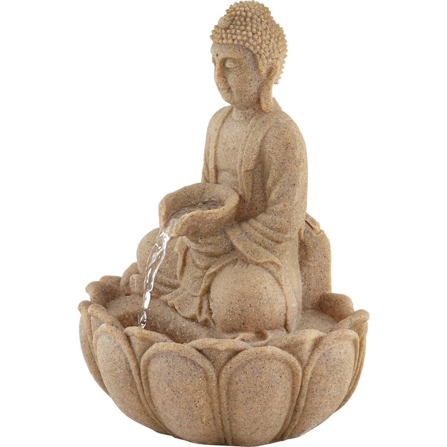Fuente de Agua Zen Buda Calm 35.6 cm LED John Timberland
