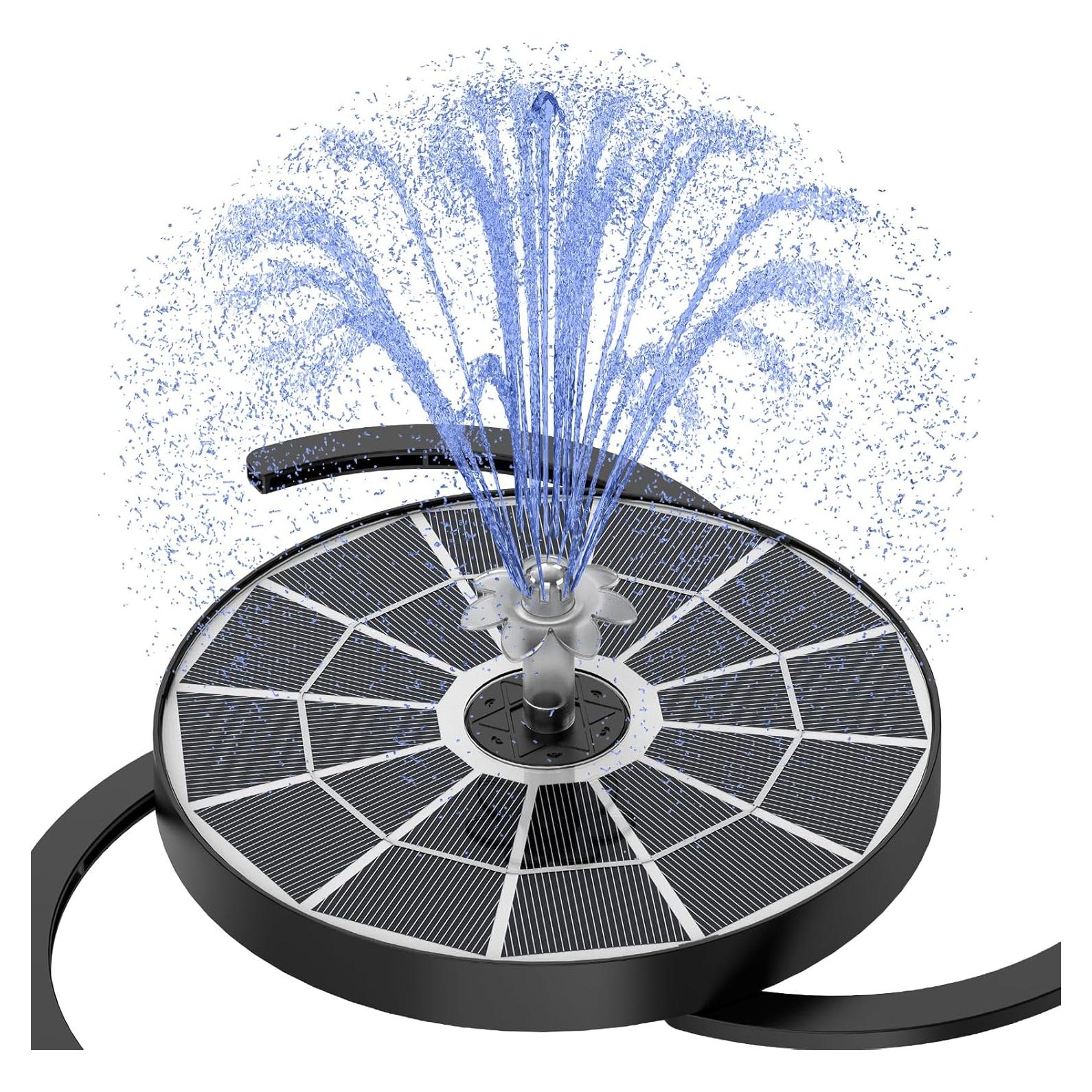 Fuente Solar para Baño de Aves AISITIN 3.7W con Panel de Vidrio