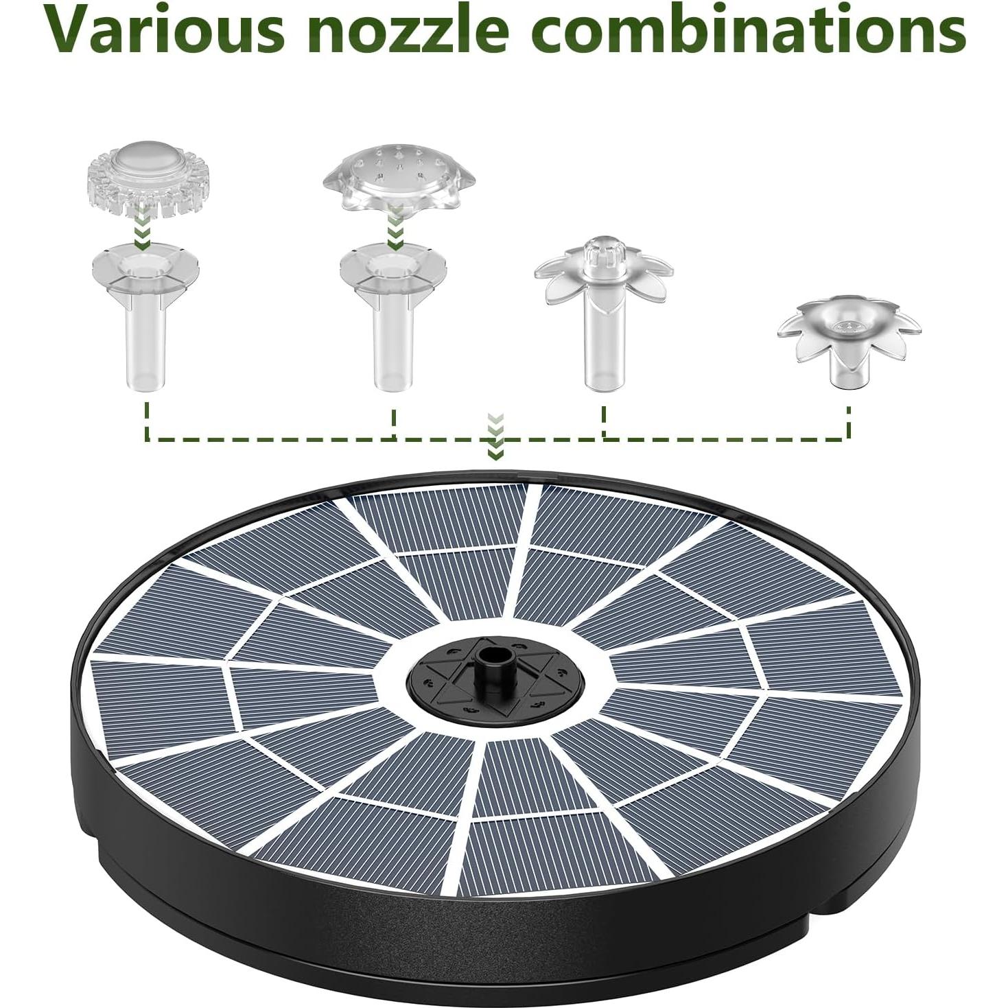 Fuente Solar para Baño de Aves AISITIN 3.7W con Panel de Vidrio