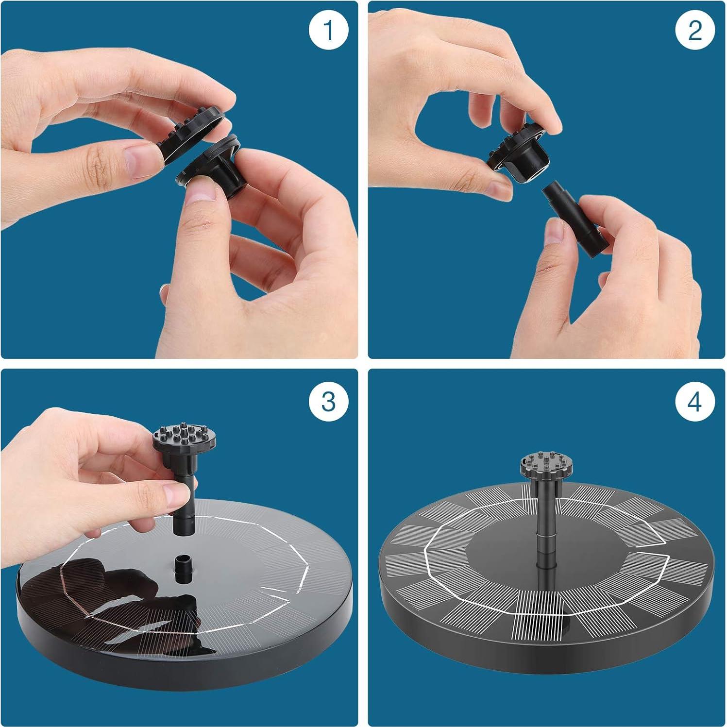 Bomba de Fuente Solar AISITIN 2.5W para Jardín y Estanques