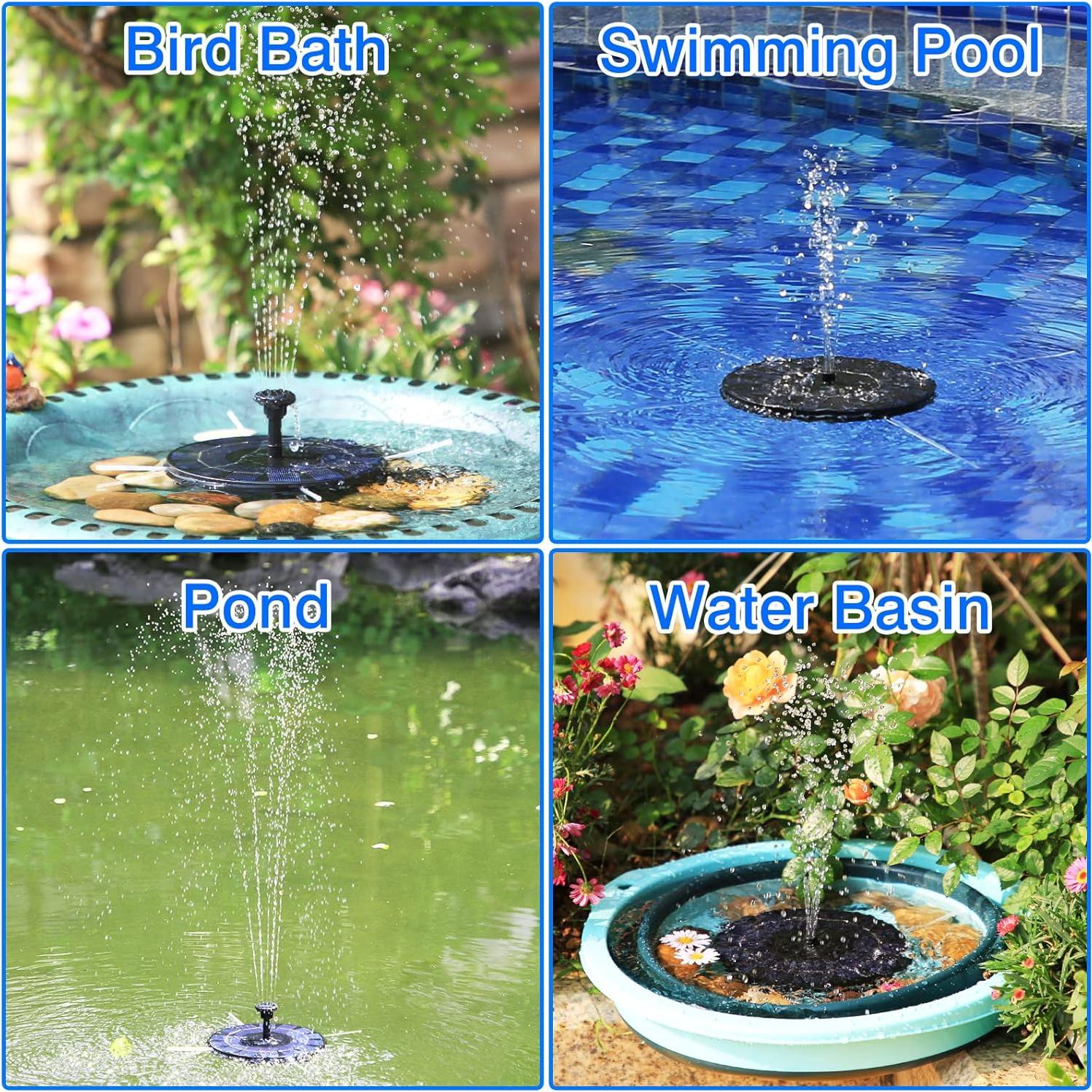 Bomba de Fuente Solar AISITIN 2.5W para Baño de Aves