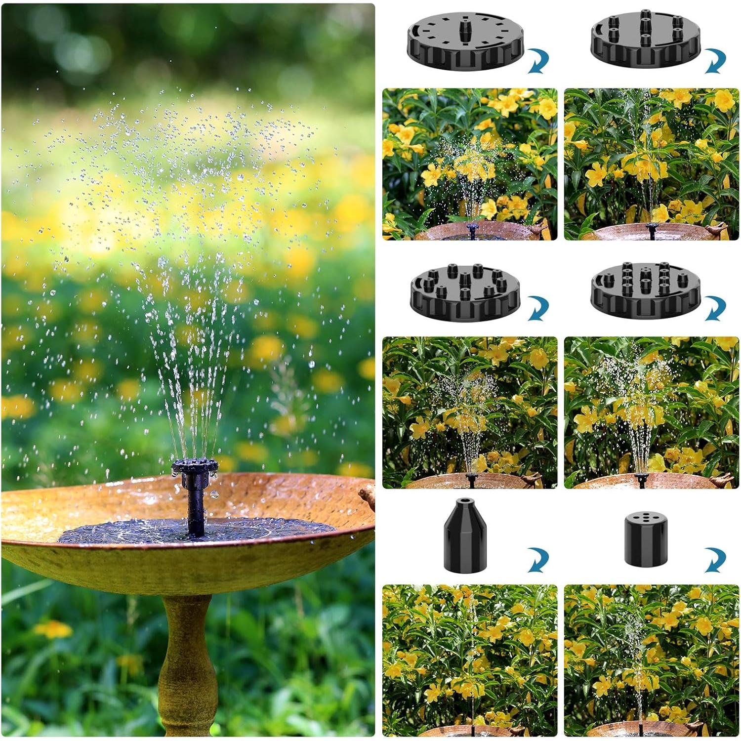 Bomba de Fuente Solar AISITIN 2.5W para Baño de Aves 17cm