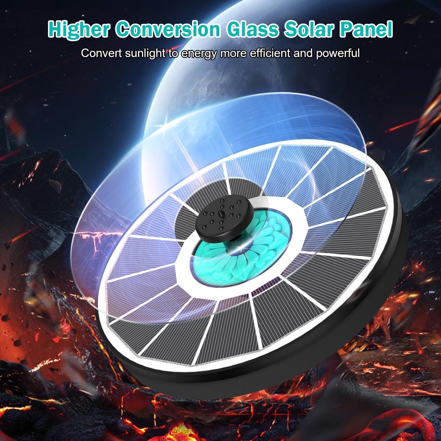 Fuente Solar para Jardín GAIZERL Flor Cian 3.5W 17x16.5cm