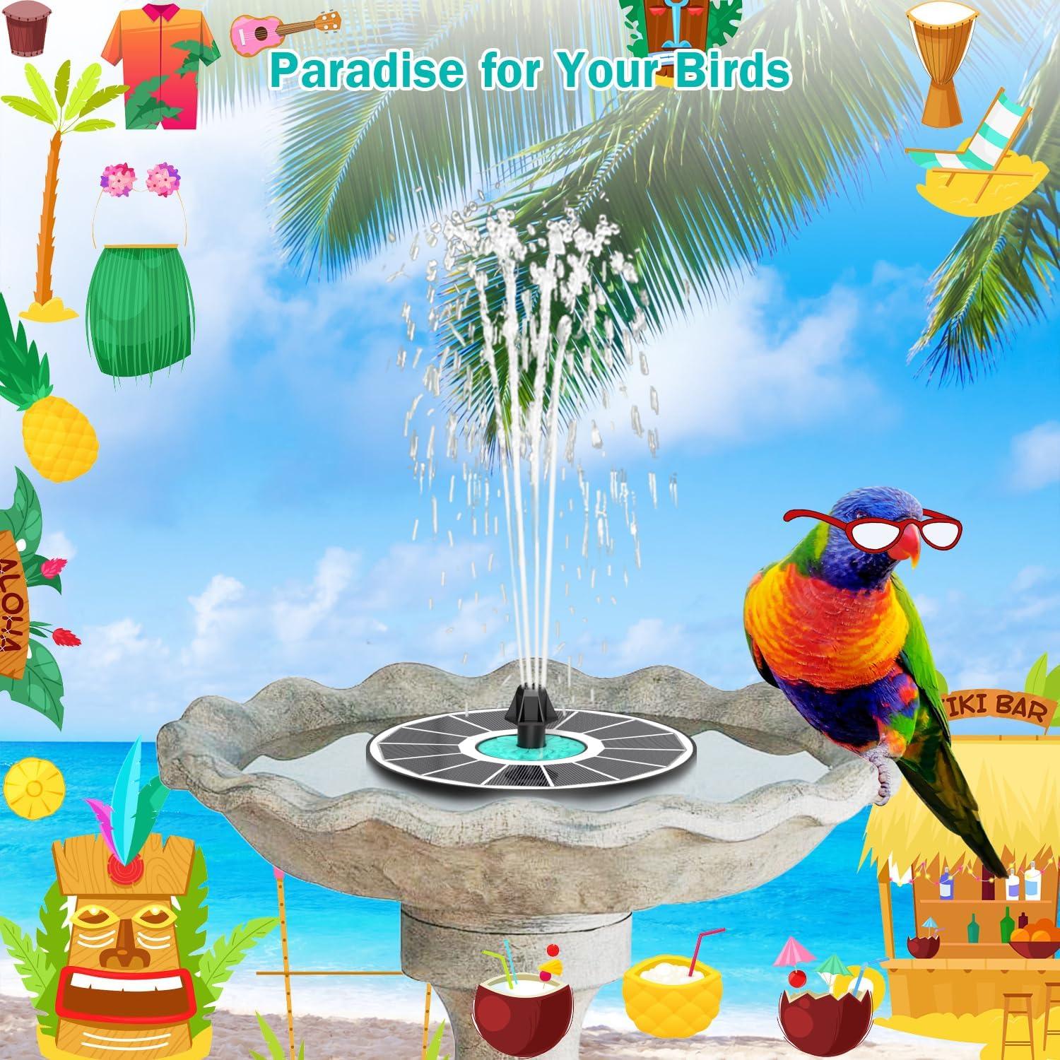 Fuente Solar para Jardín GAIZERL Flor Cian 3.5W 17x16.5cm