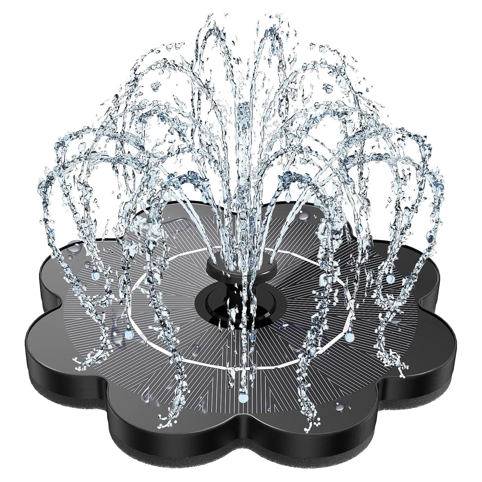 Fuente Solar Yzert de Vidrio 3.5W Forma de Flor para Jardín