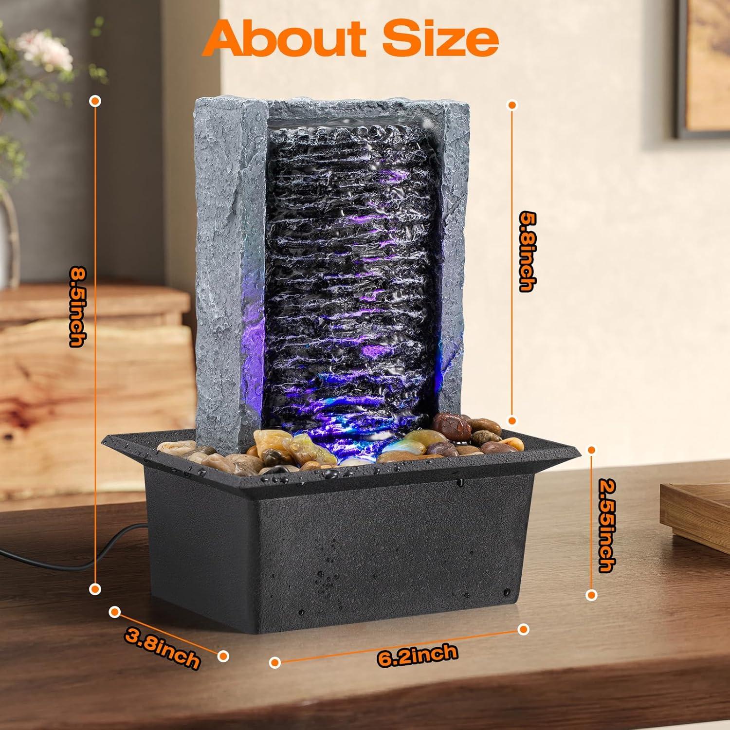 Fuente de Agua Interior AMOOTEK 16x13x22cm con LED