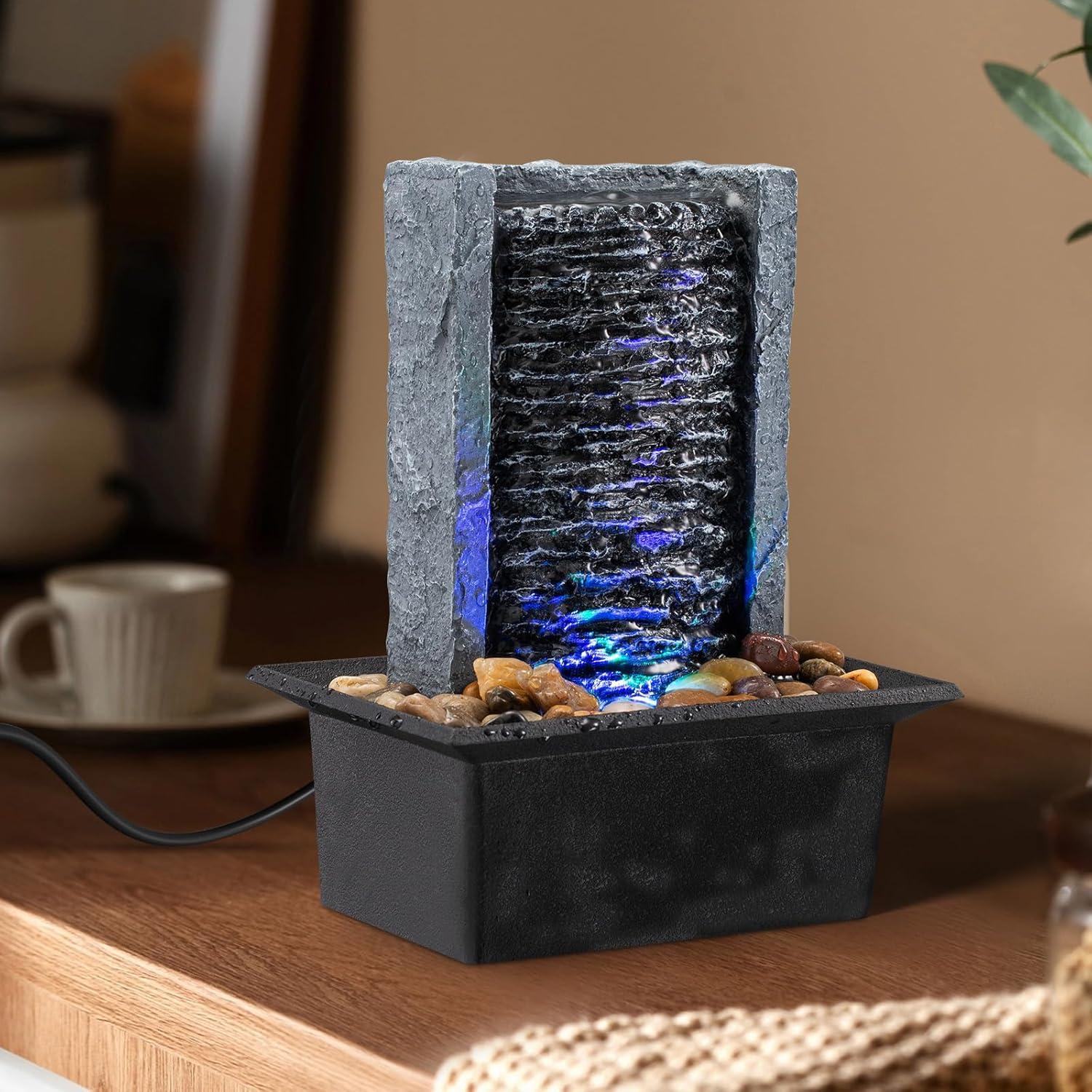 Fuente de Agua Interior AMOOTEK 16x13x22cm con LED