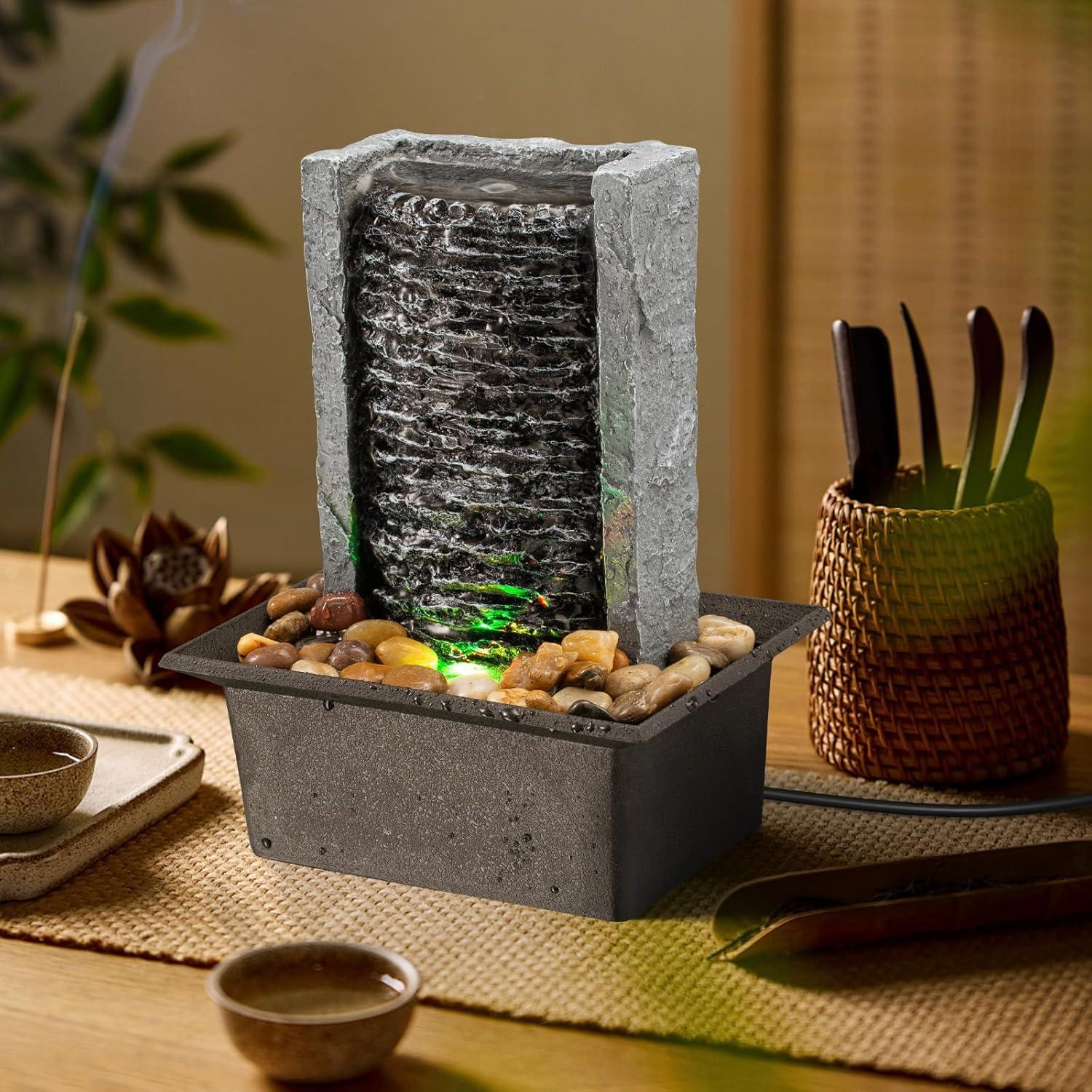 Fuente de Agua Interior AMOOTEK 16x13x22cm con LED