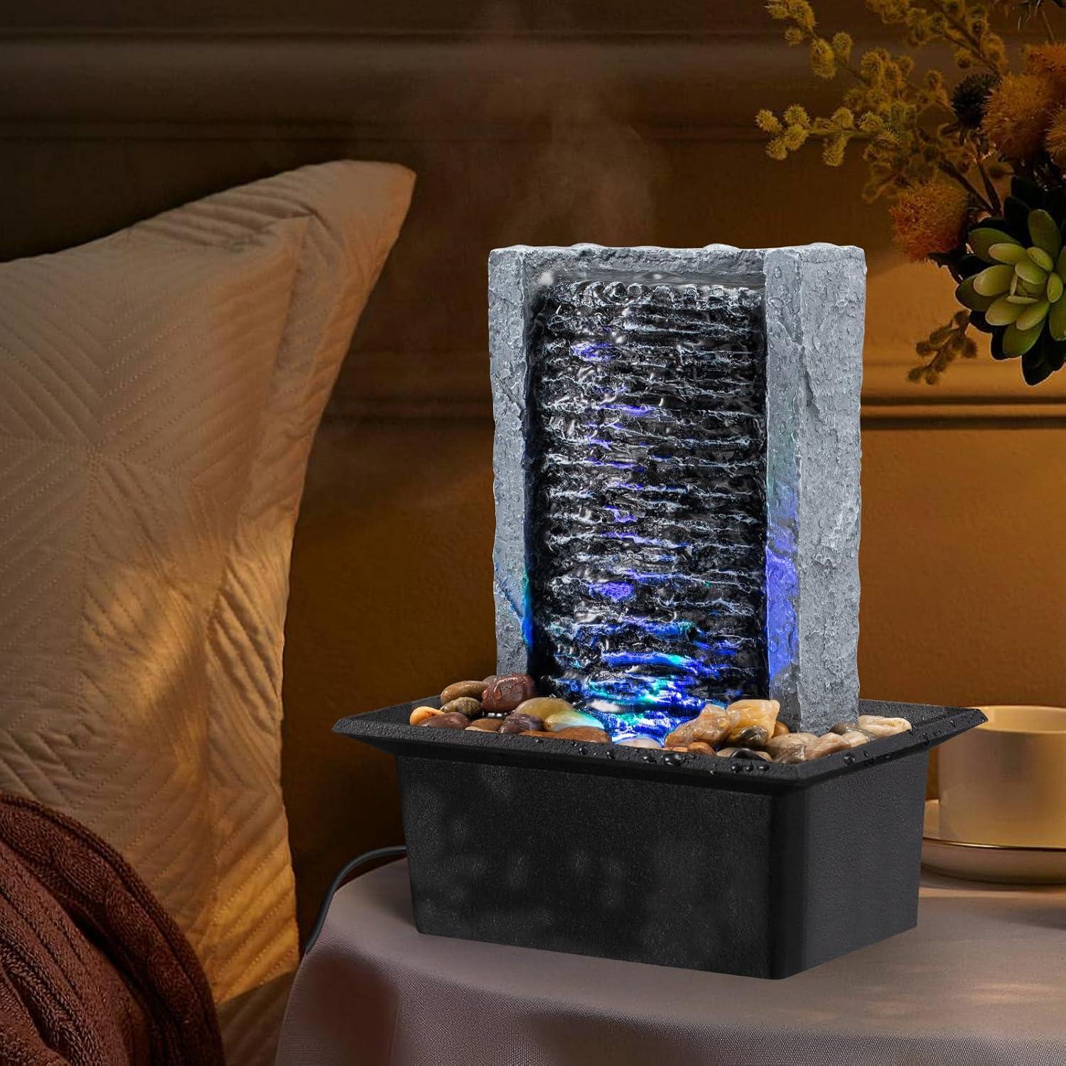 Fuente de Agua Interior AMOOTEK 16x13x22cm con LED