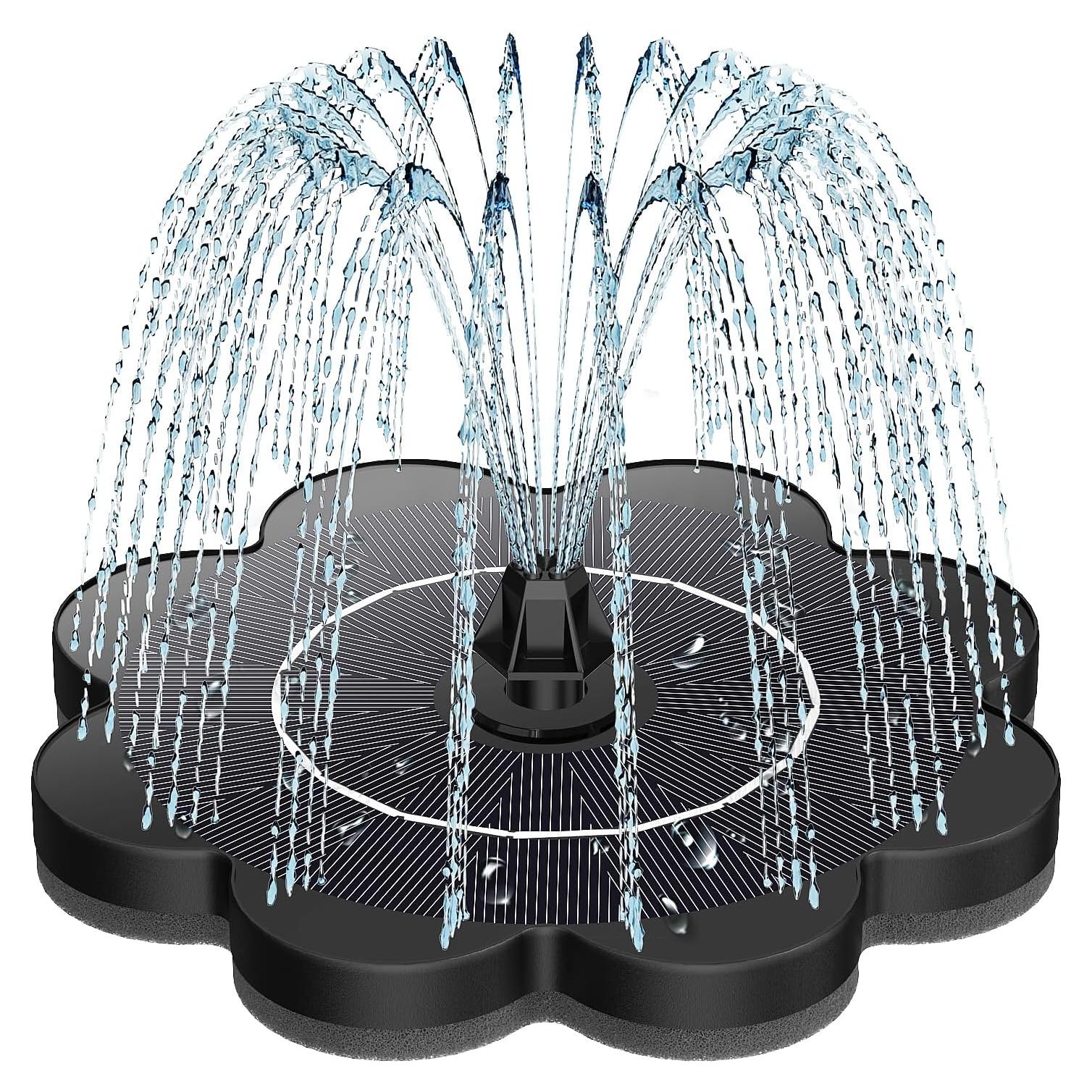 Fuente de Agua Solar SZMP Flor 3.5W para Jardín y Aves