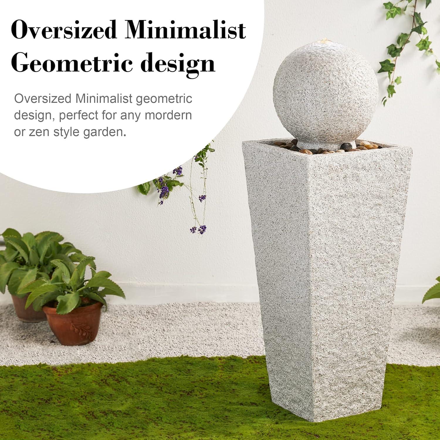 Fuente de Agua Exterior Glitzhome con Luz LED 102.24 cm