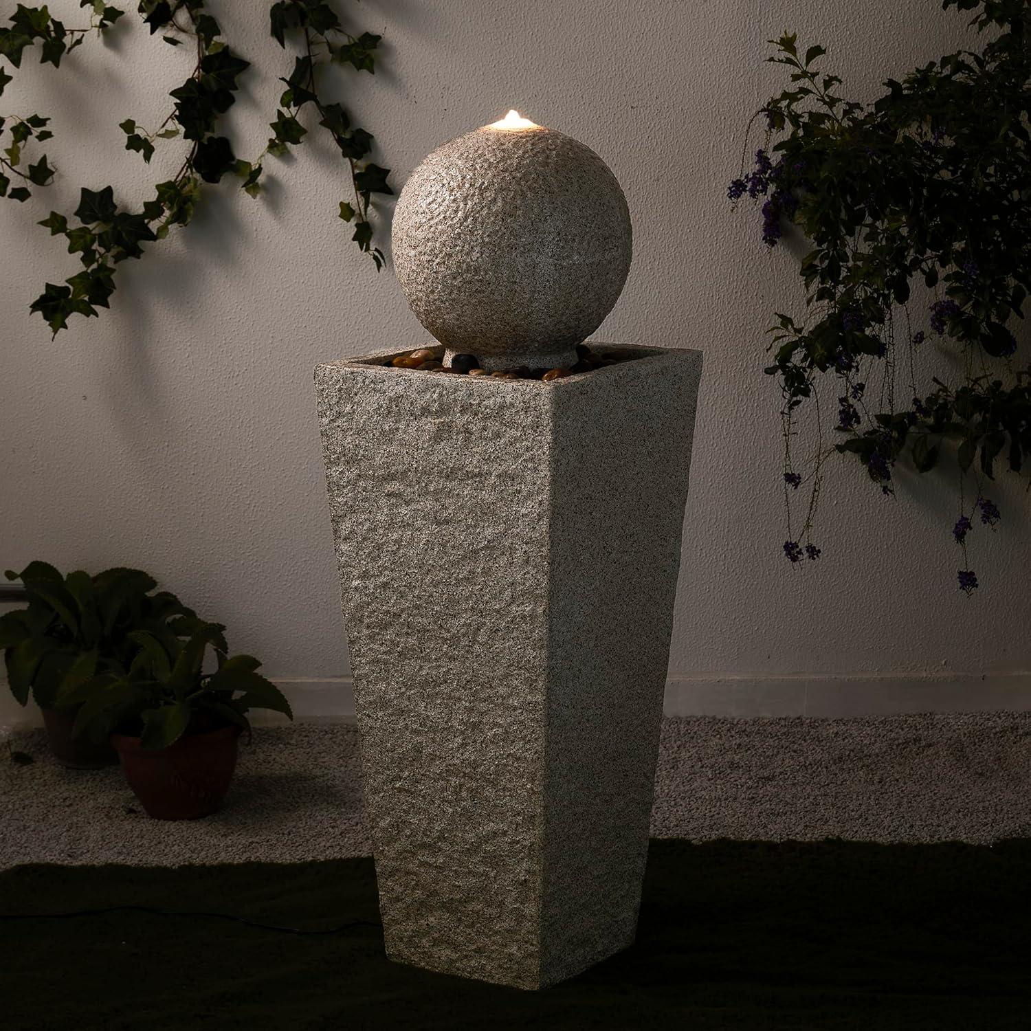 Fuente de Agua Exterior Glitzhome con Luz LED 102.24 cm