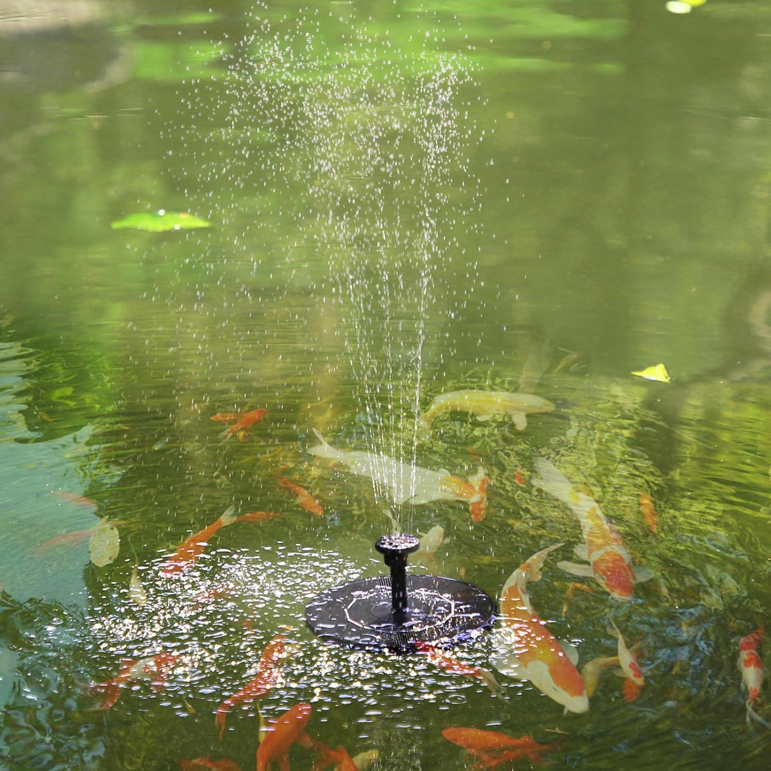 Fuente de Agua Solar AMZtime 1W-2024, 6 Boquillas, 0.20 kg