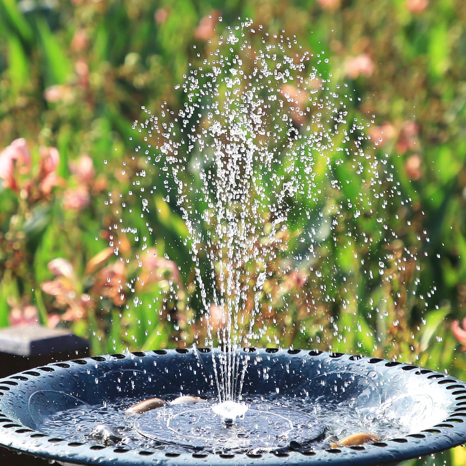 Bomba de Fuente Solar AISITIN 3.5W con Cable de 3m y Boquillas