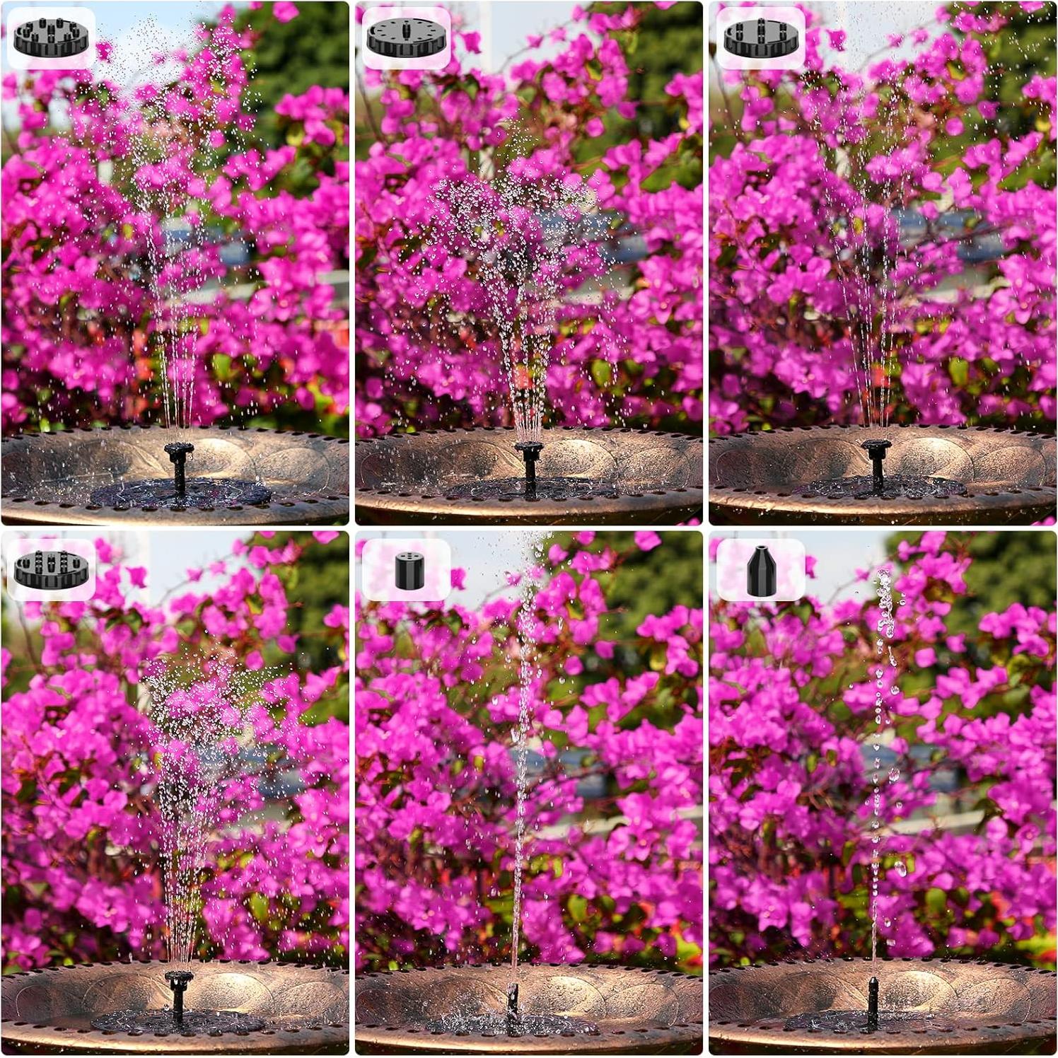 Bomba de Fuente Solar AISITIN 3.5W con Batería 1500mAh