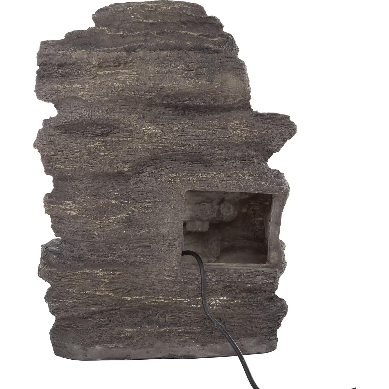 Fuente de Agua Exterior 3 Niveles Pure Garden - Cascada Natural Gris