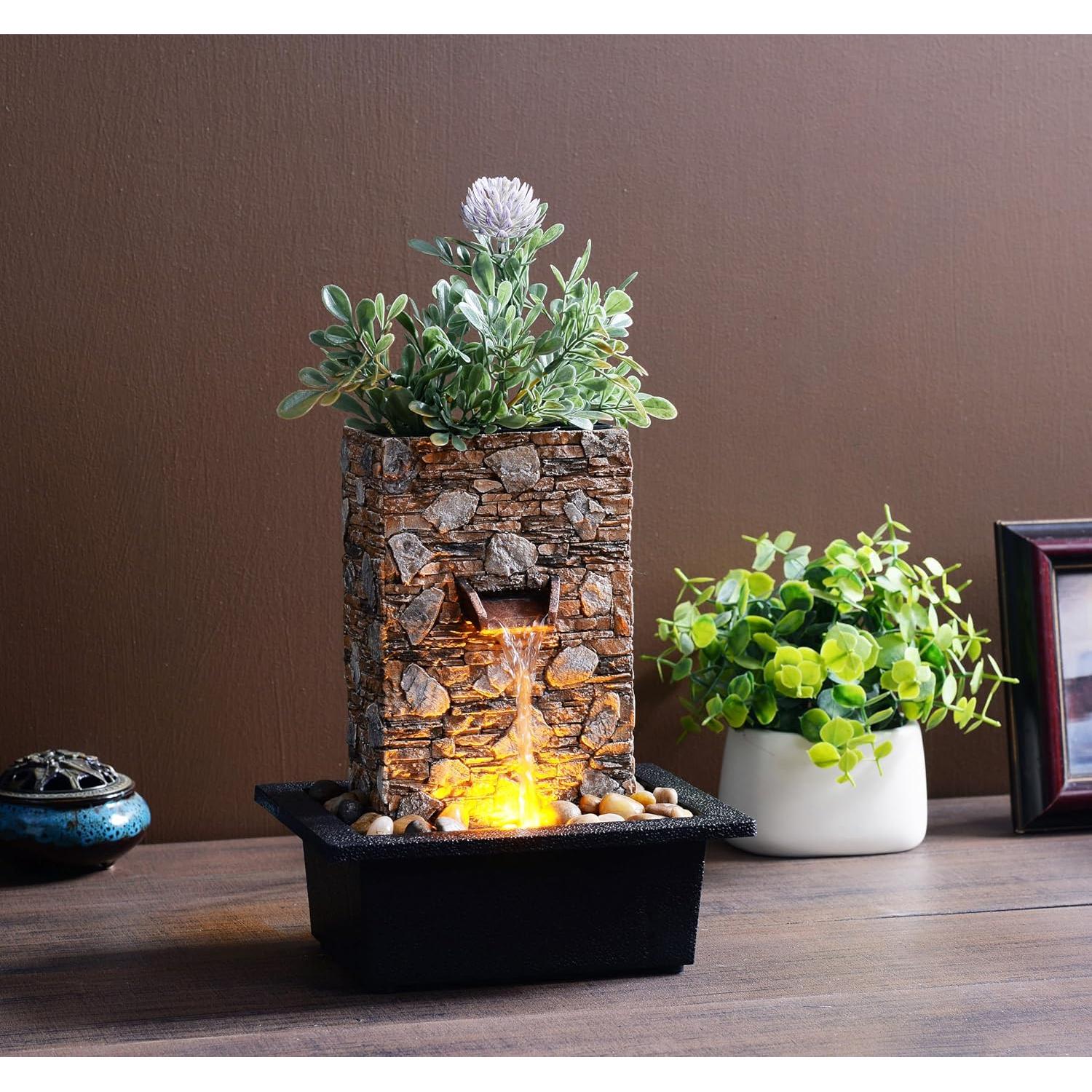 Fuente de Agua Interior Kalona - Mesa Decorativa 26cm Resina