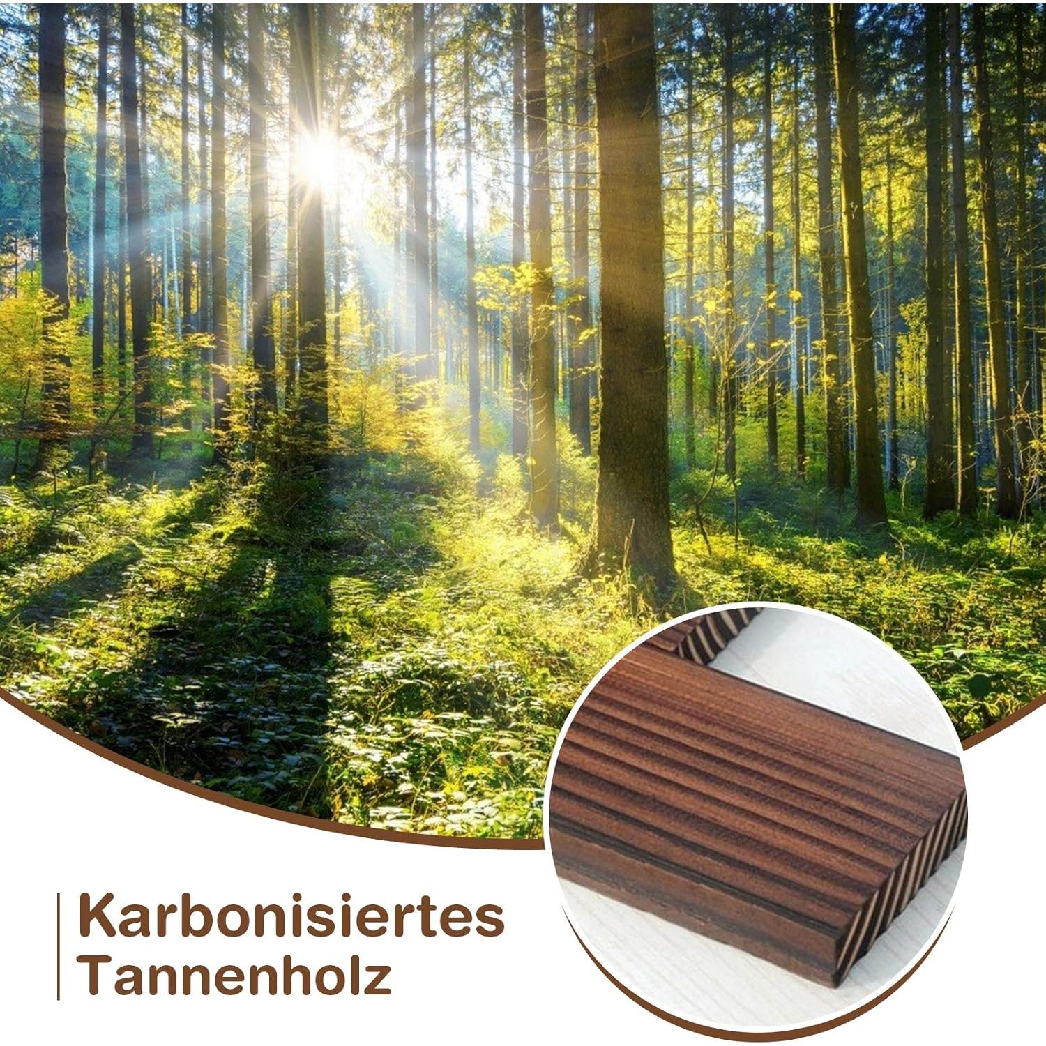 Fuente de Agua Exterior Tangkula 2 Niveles Madera Abeto 11.4L