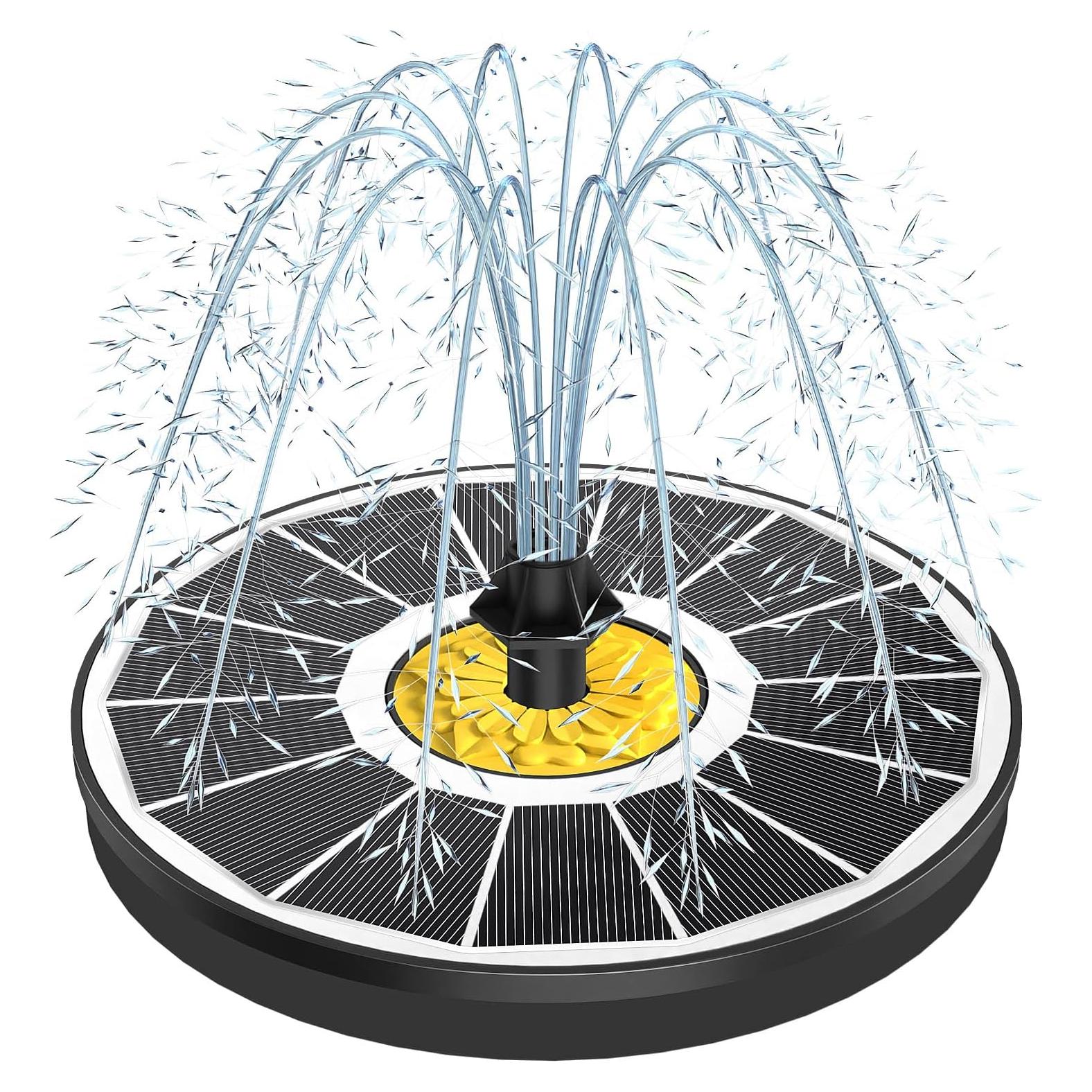 Fuente Solar Yzert para Baño de Aves 3.5W con 7 Boquillas