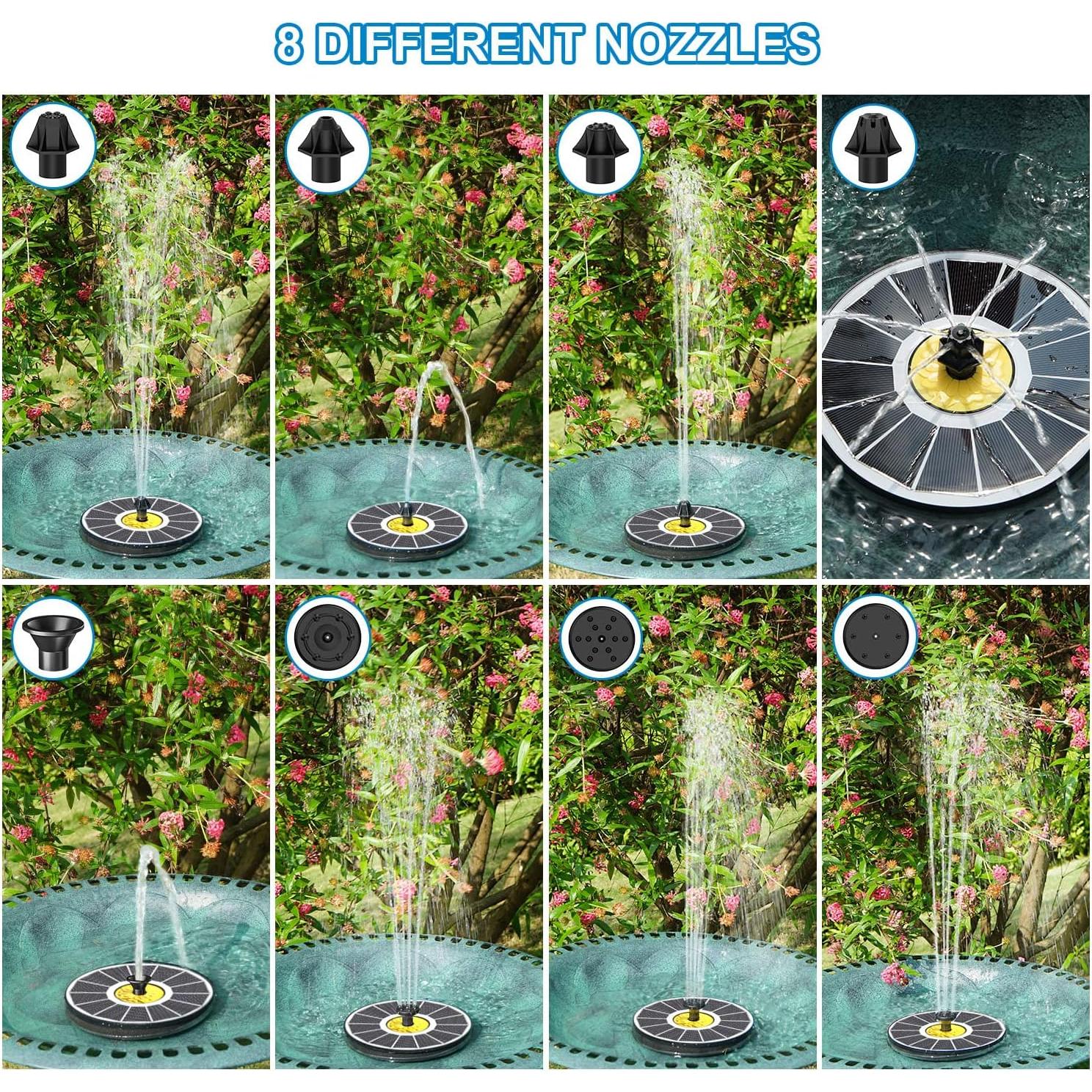 Fuente Solar Yzert para Baño de Aves 3.5W con 7 Boquillas