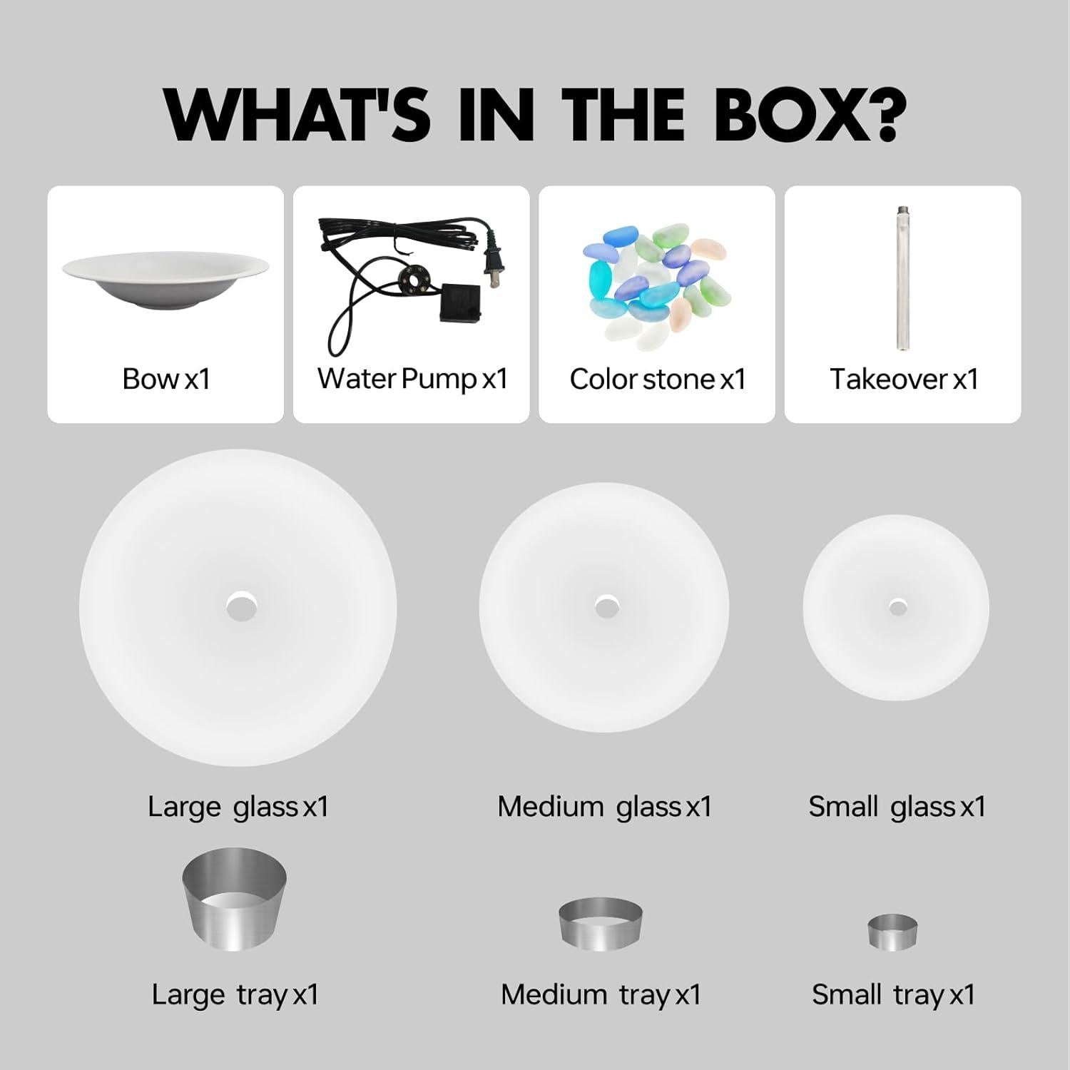 Fuente de Mesa Zen Pamopamo 3 Niveles con Luz LED