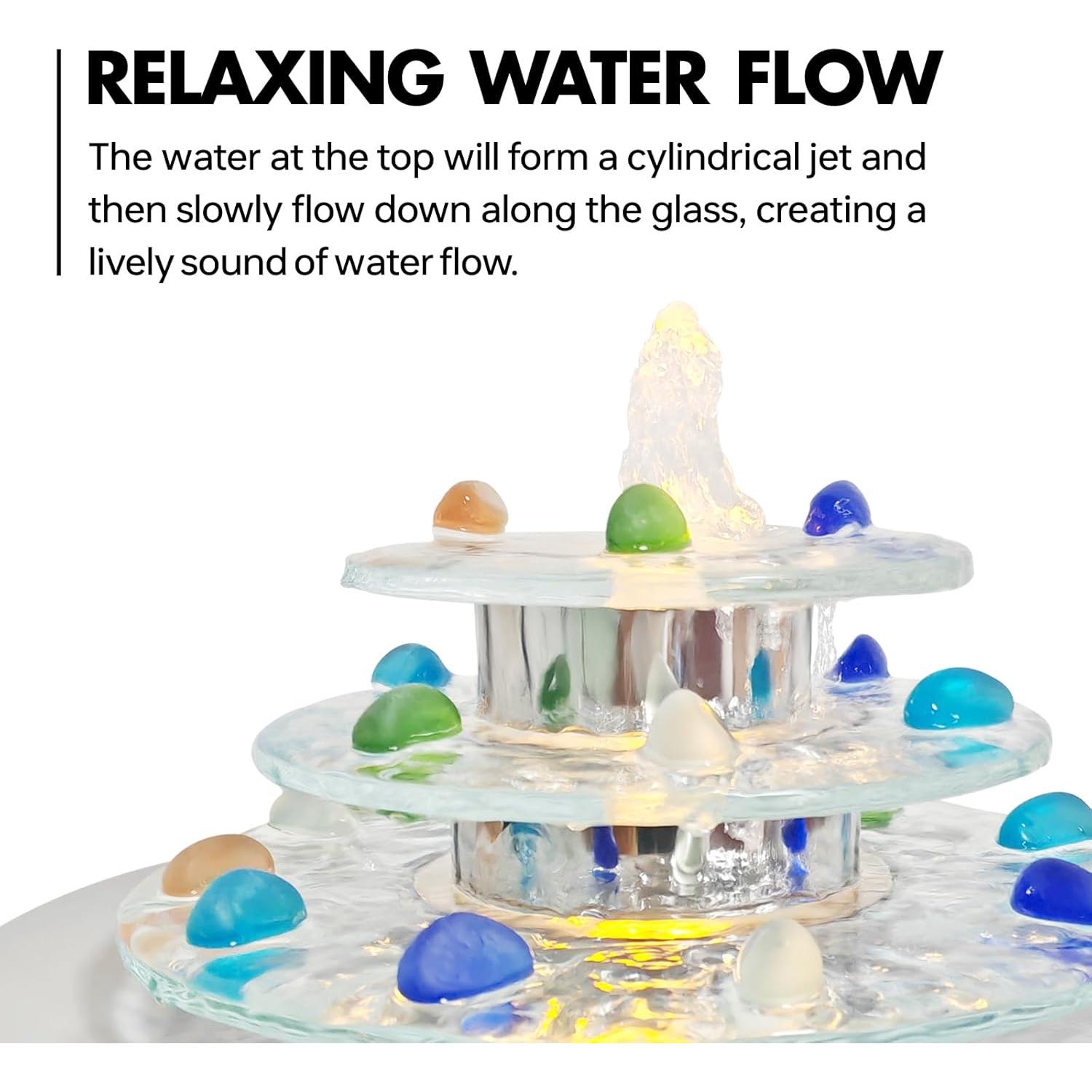 Fuente de Mesa Zen Pamopamo 3 Niveles con Luz LED