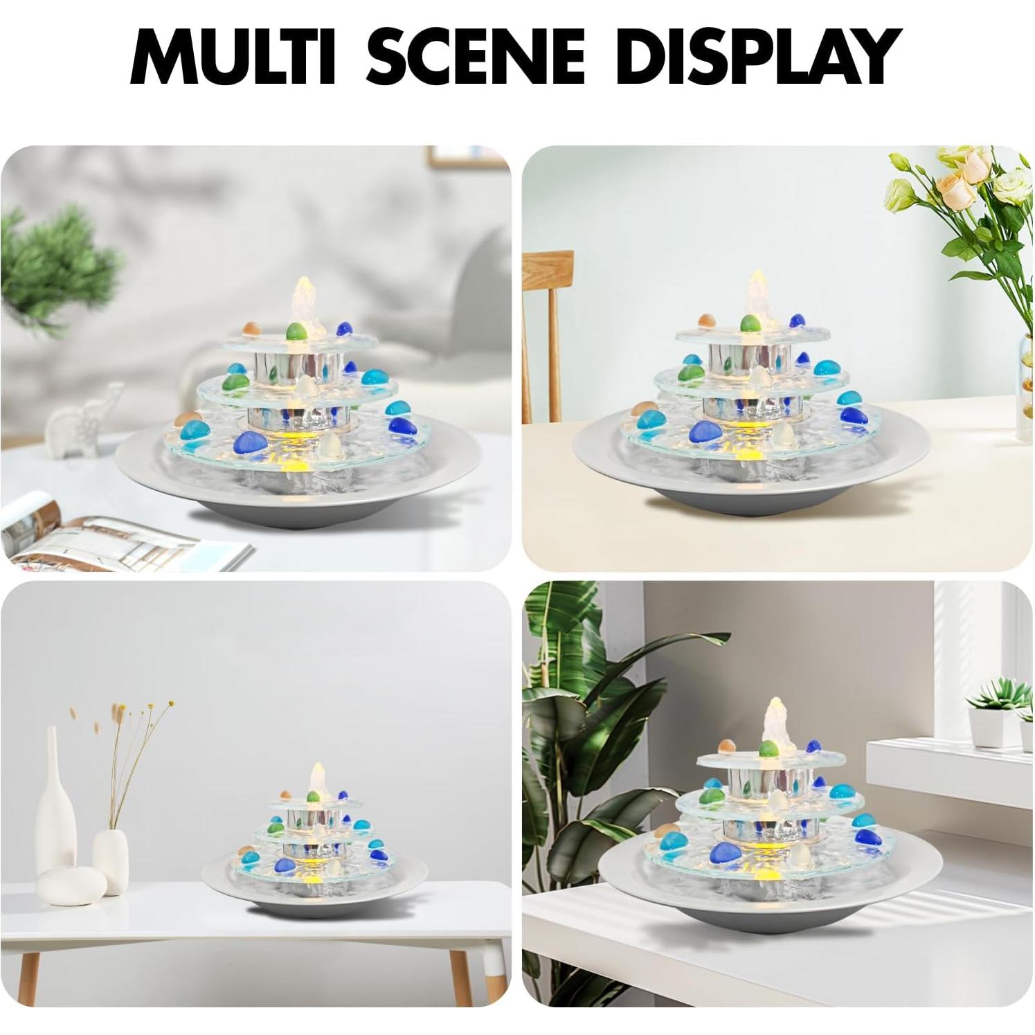 Fuente de Mesa Zen Pamopamo 3 Niveles con Luz LED