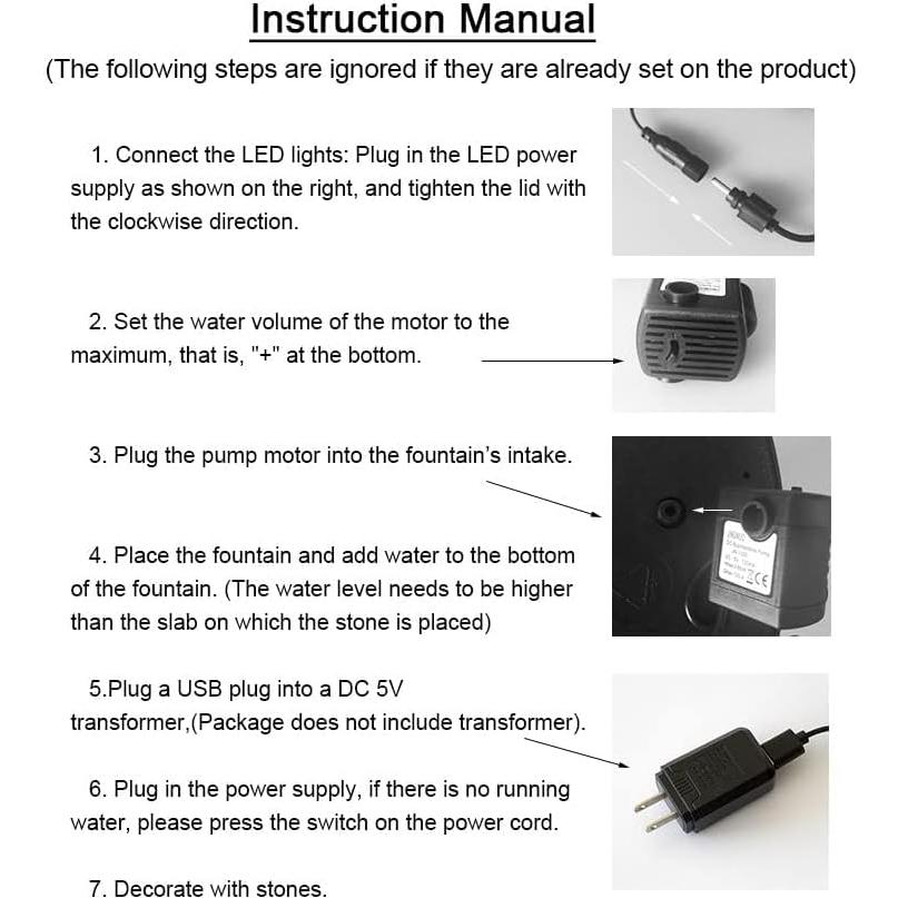 Fuente de Agua de Mesa LED CHUNBANGDM con Bomba Automática 1.1kg