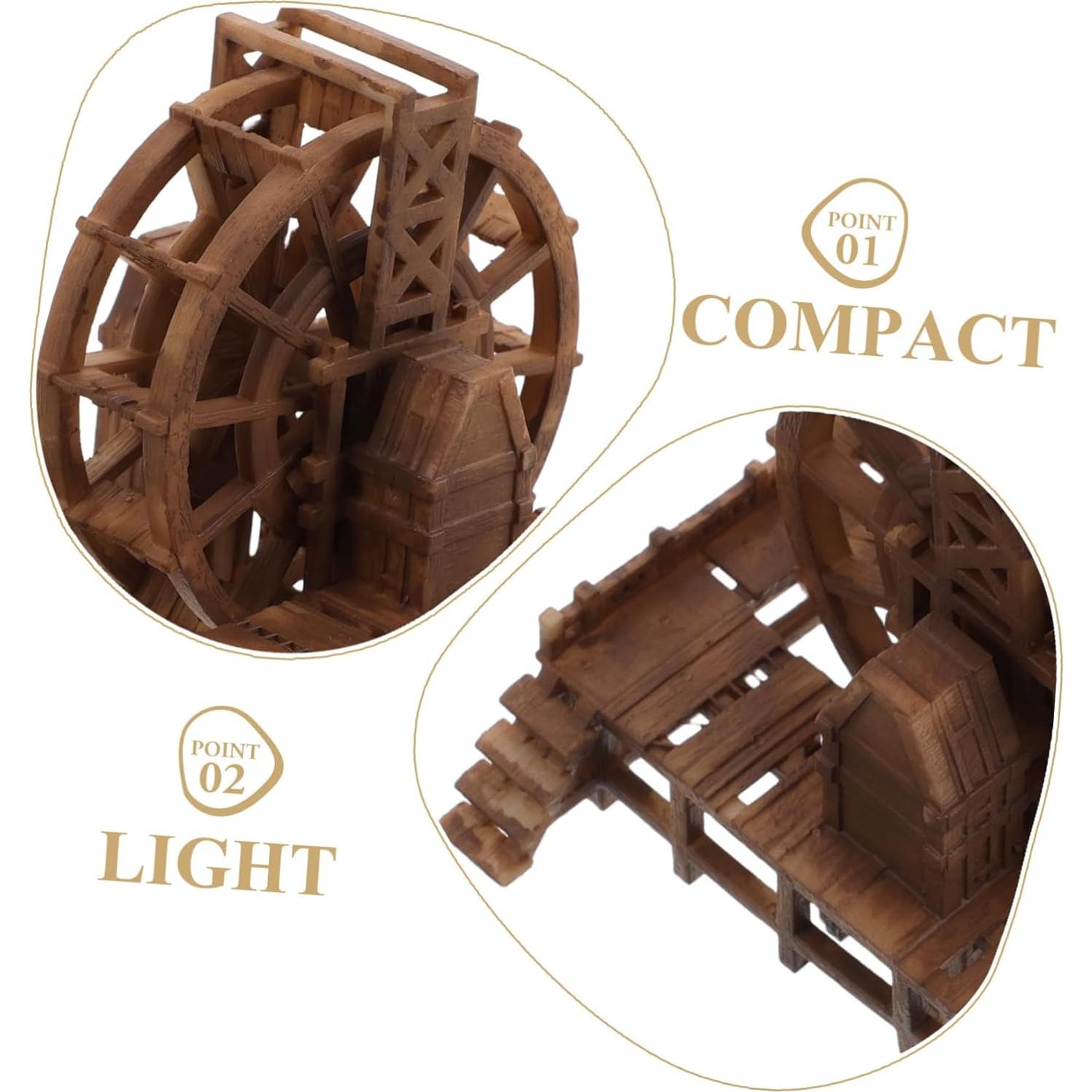 Adorno Miniatura Rueda de Agua BESTYASH para Acuario 4.19cm