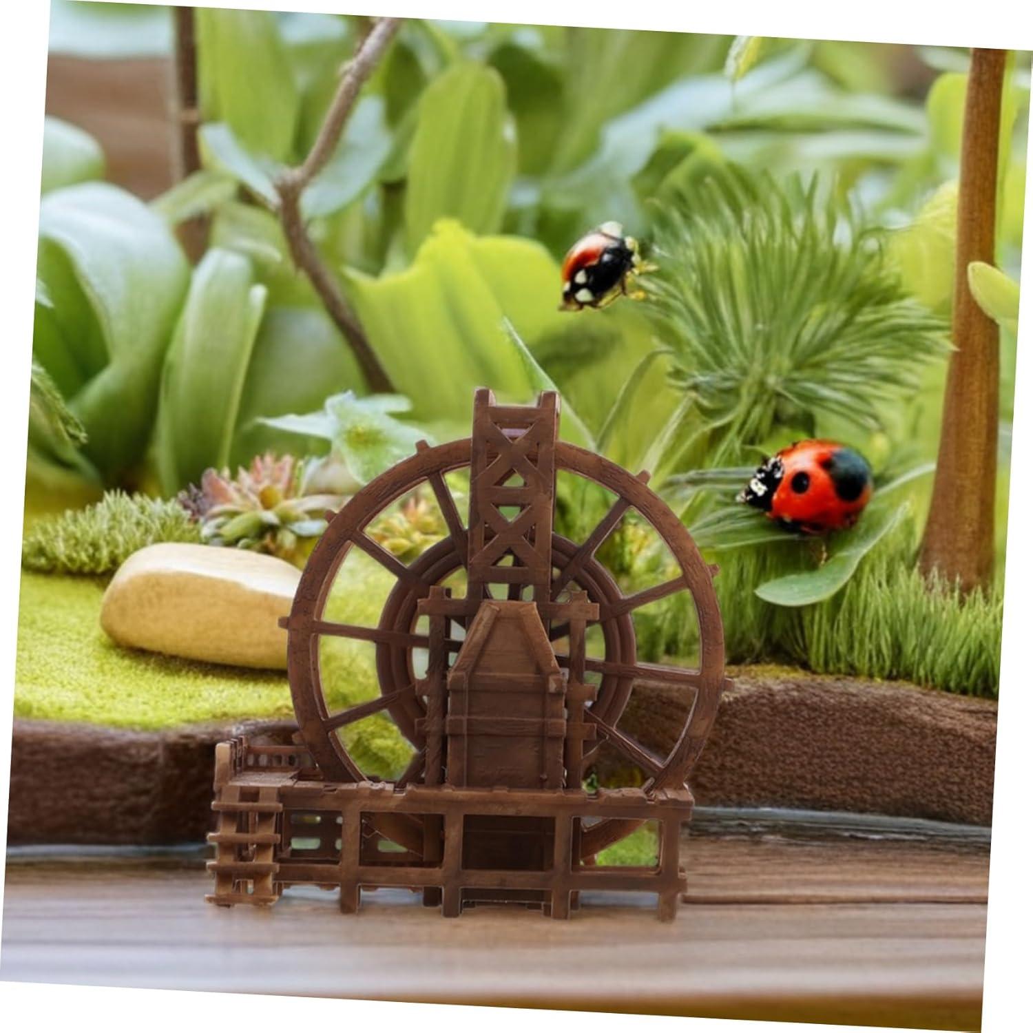 Adorno Miniatura Rueda de Agua BESTYASH para Acuario 4.19cm