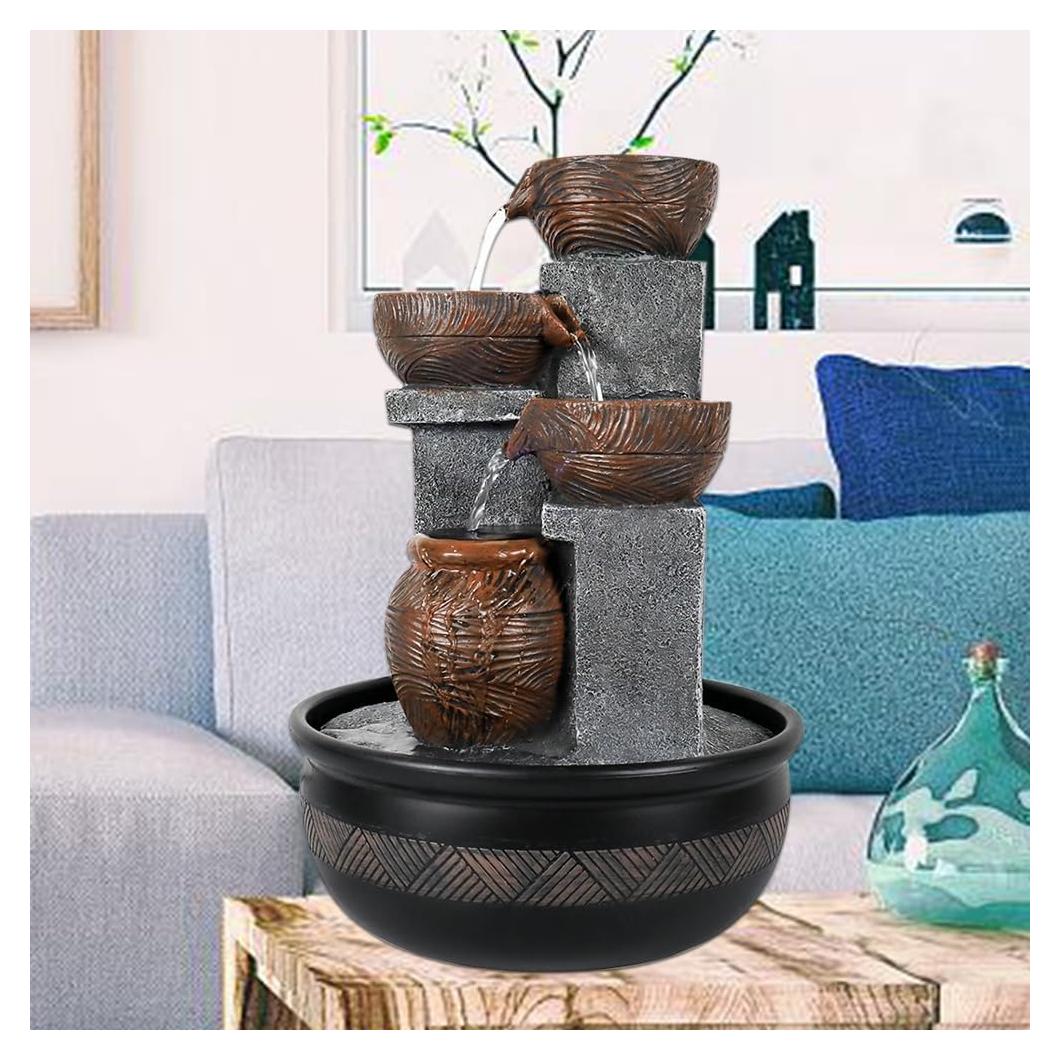 Fuente de Agua de Escritorio Agoodping con Luces LED 40cm