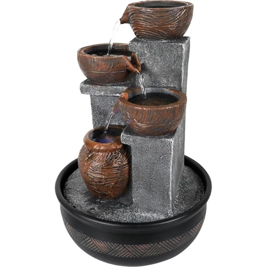 Fuente de Agua de Escritorio Agoodping con Luces LED 40cm