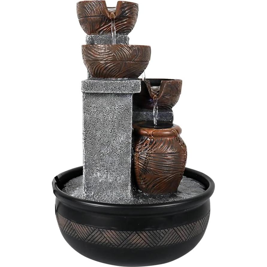 Fuente de Agua de Escritorio Agoodping con Luces LED 40cm