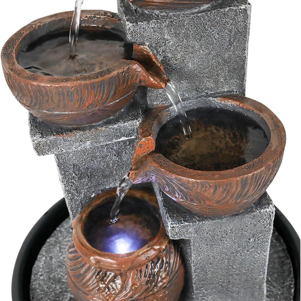 Fuente de Agua de Escritorio Agoodping con Luces LED 40cm