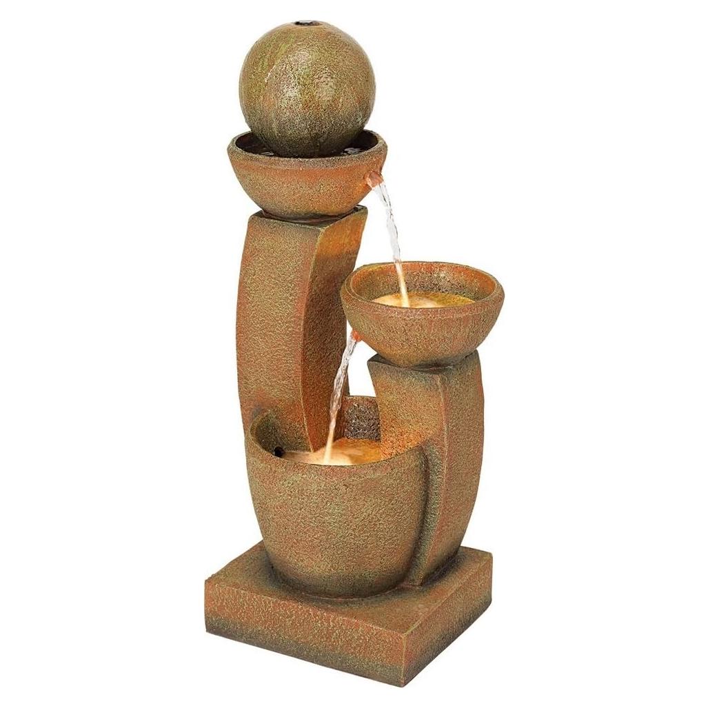 Fuente de Agua Zen John Timberland 78.74 cm 3 Niveles LED