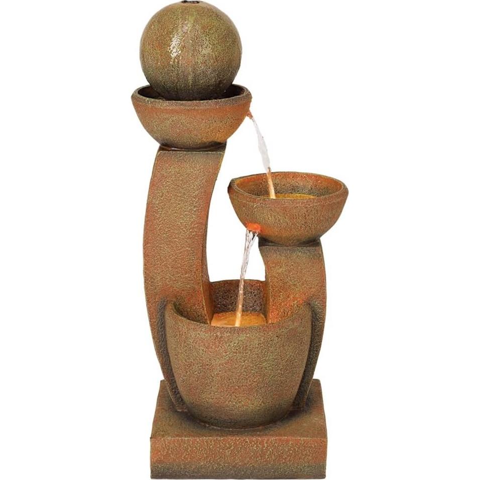 Fuente de Agua Zen John Timberland 78.74 cm 3 Niveles LED