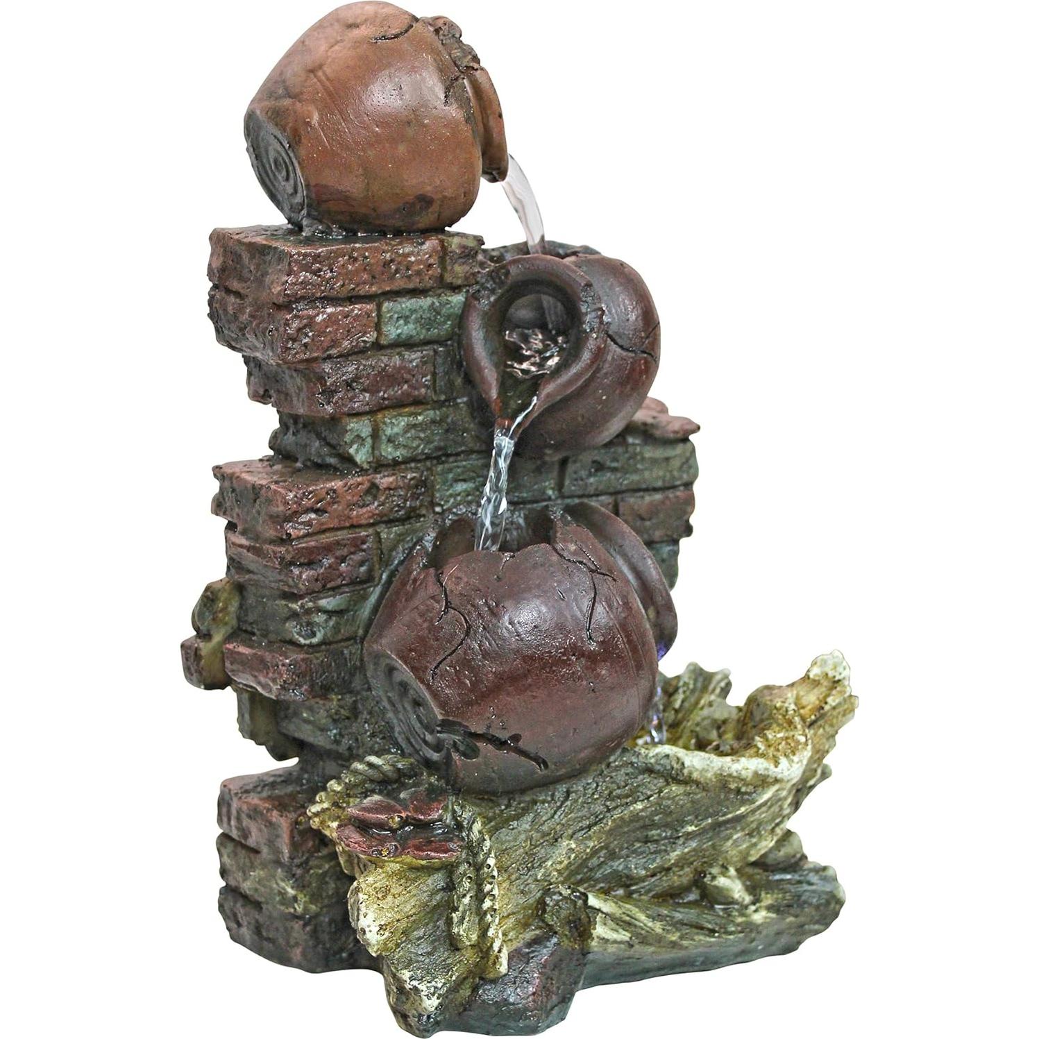 Fuente de Jardín Iluminada Design Toscano Villa La Piccolina