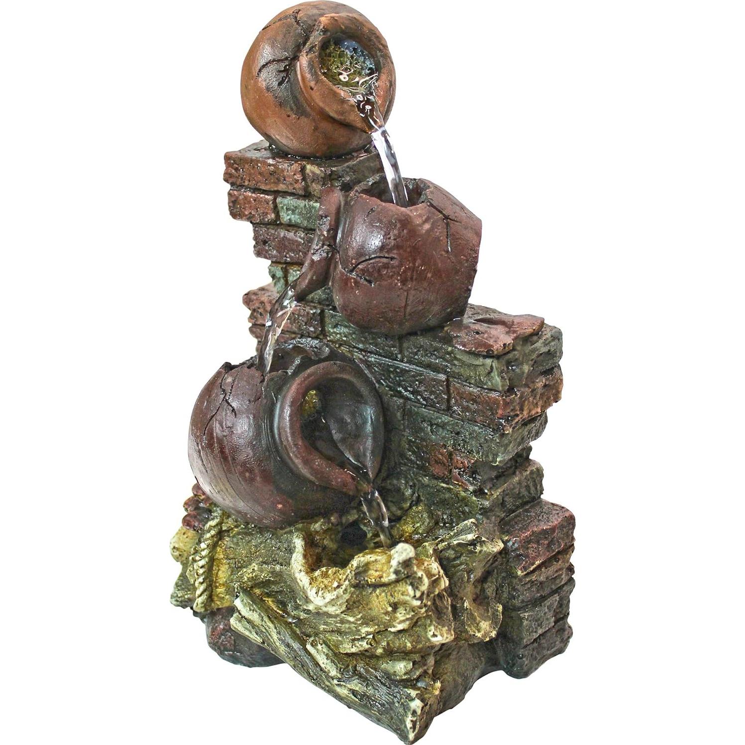 Fuente de Jardín Iluminada Design Toscano Villa La Piccolina