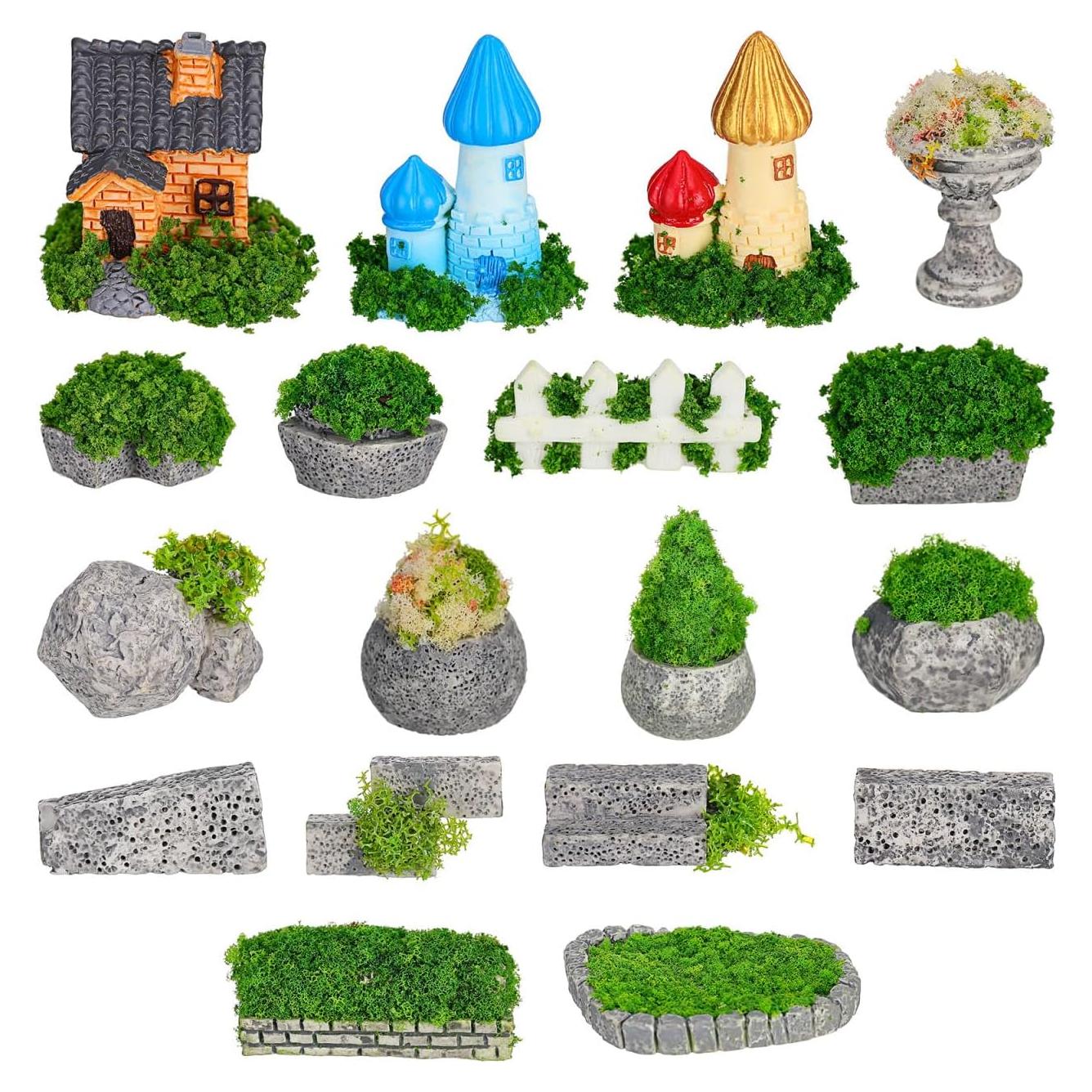 Juego de Adornos de Jardín en Miniatura Toddmomy - Resina Multicolor