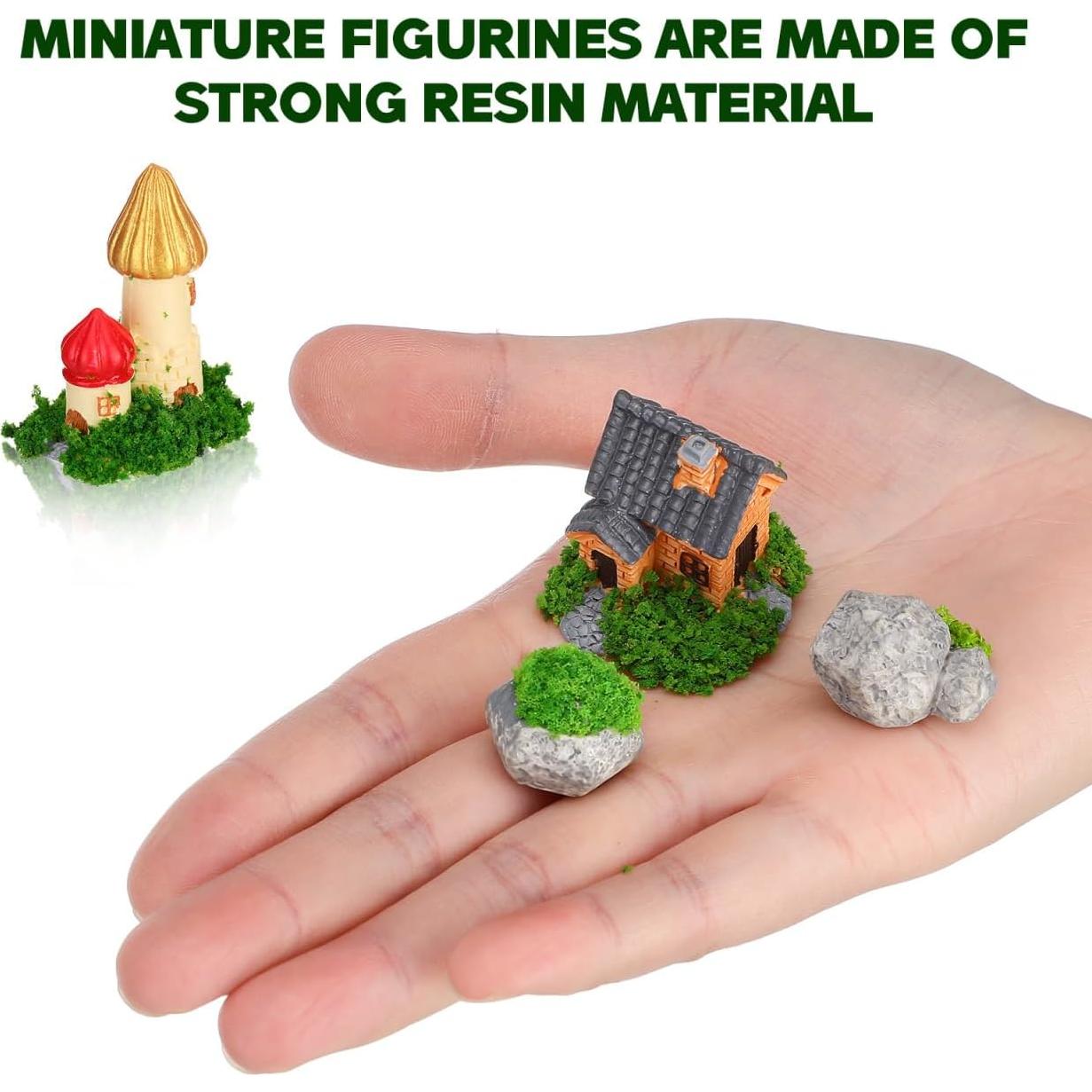 Juego de Adornos de Jardín en Miniatura Toddmomy - Resina Multicolor