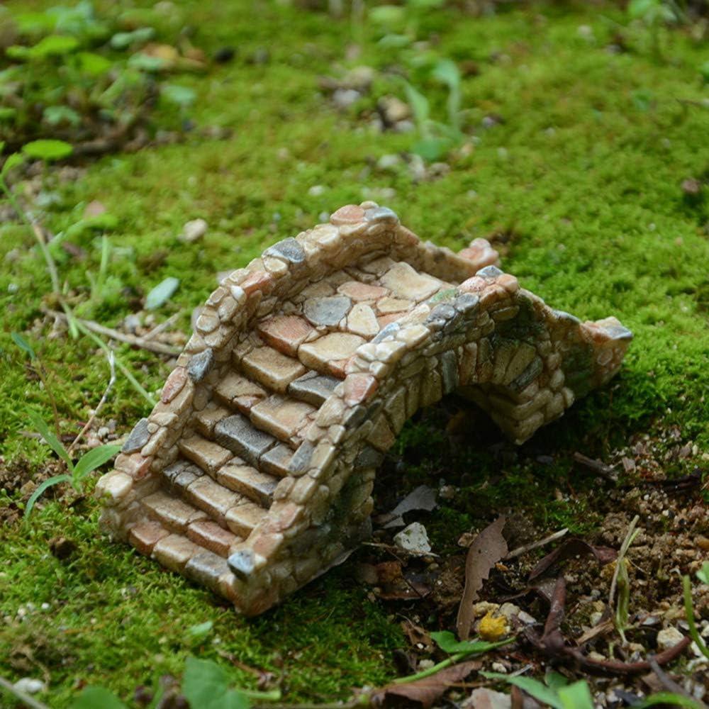 Mini Puente de Jardín de Resina MonLiya 9.5cm Decoración Acuario