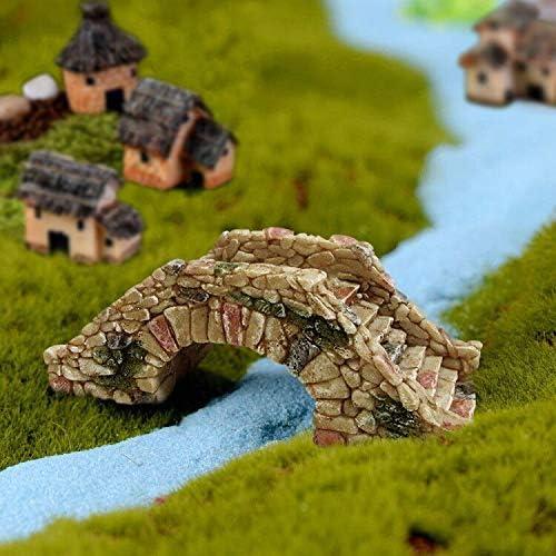 Mini Puente de Jardín de Resina MonLiya 9.5cm Decoración Acuario