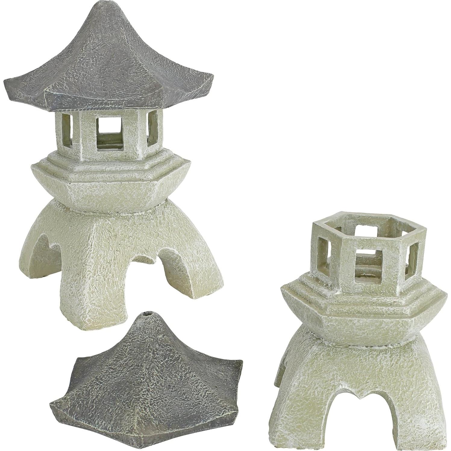 Estatuas de Pagoda Mediana Design Toscano NG729869 - Juego de 2