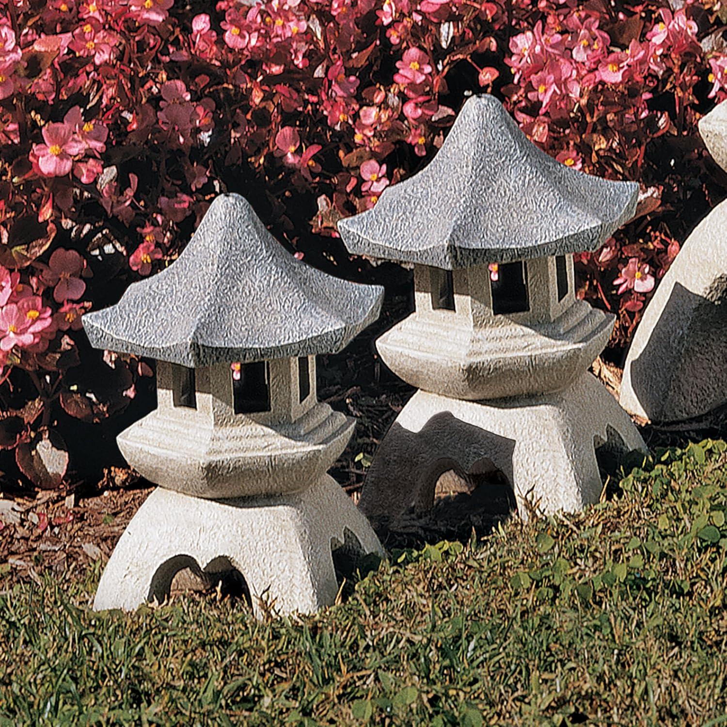 Estatuas de Pagoda Mediana Design Toscano NG729869 - Juego de 2