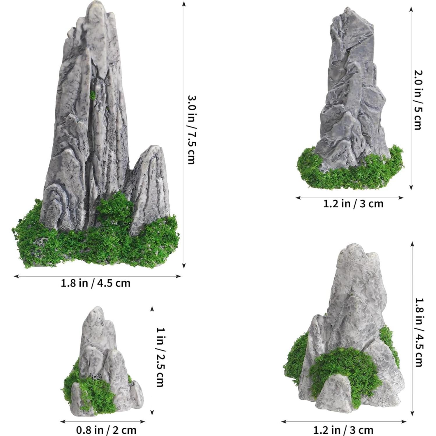 8 Piezas Decoraciones de Rocas Miniatura DOITOOL para Jardín