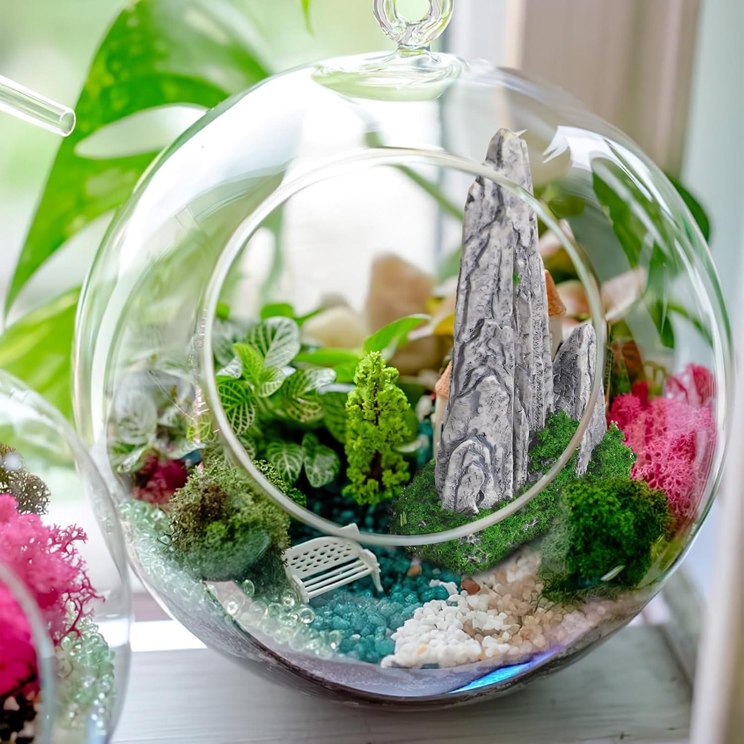 8 Piezas Decoraciones de Rocas Miniatura DOITOOL para Jardín