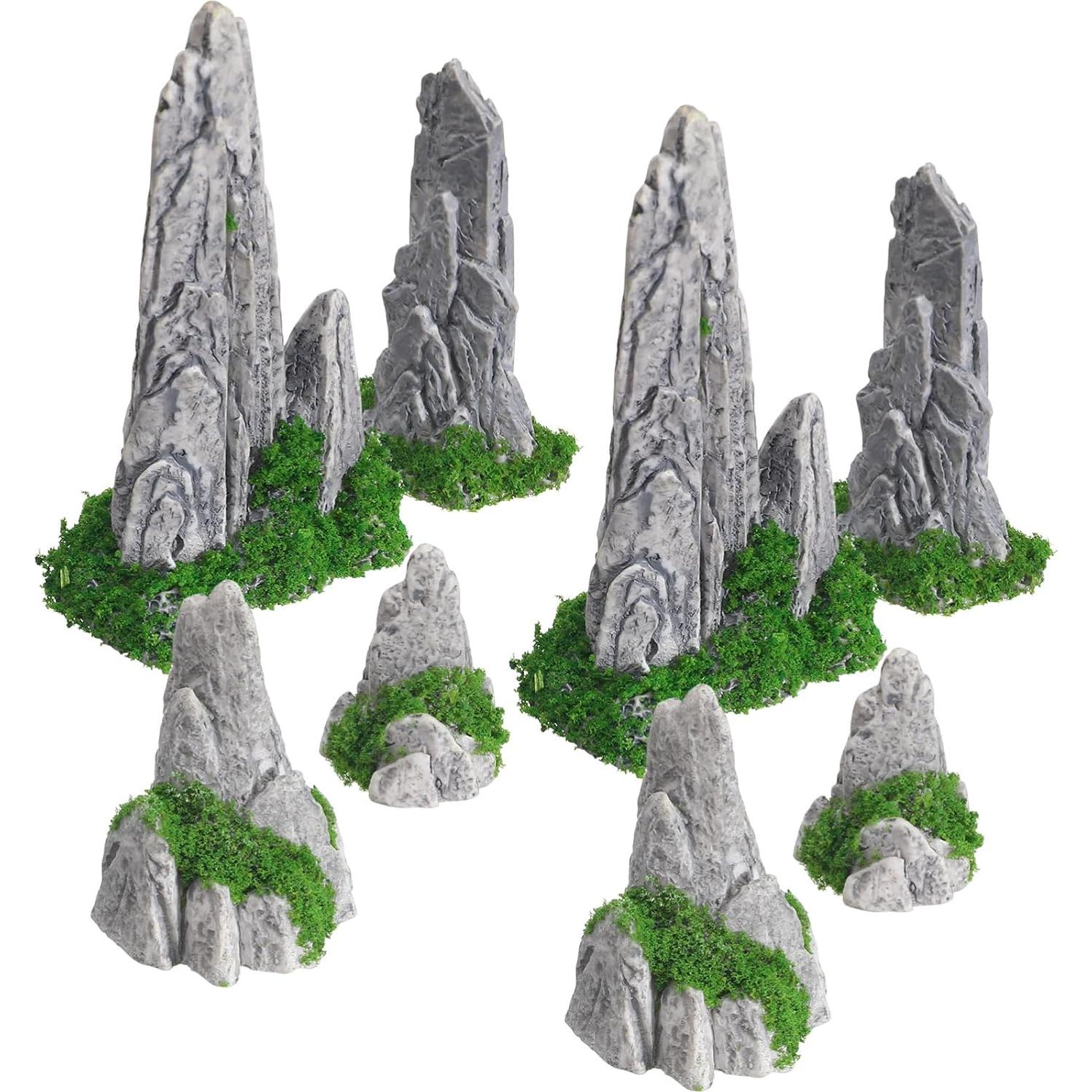 8 Piezas Decoraciones de Rocas Miniatura DOITOOL para Jardín