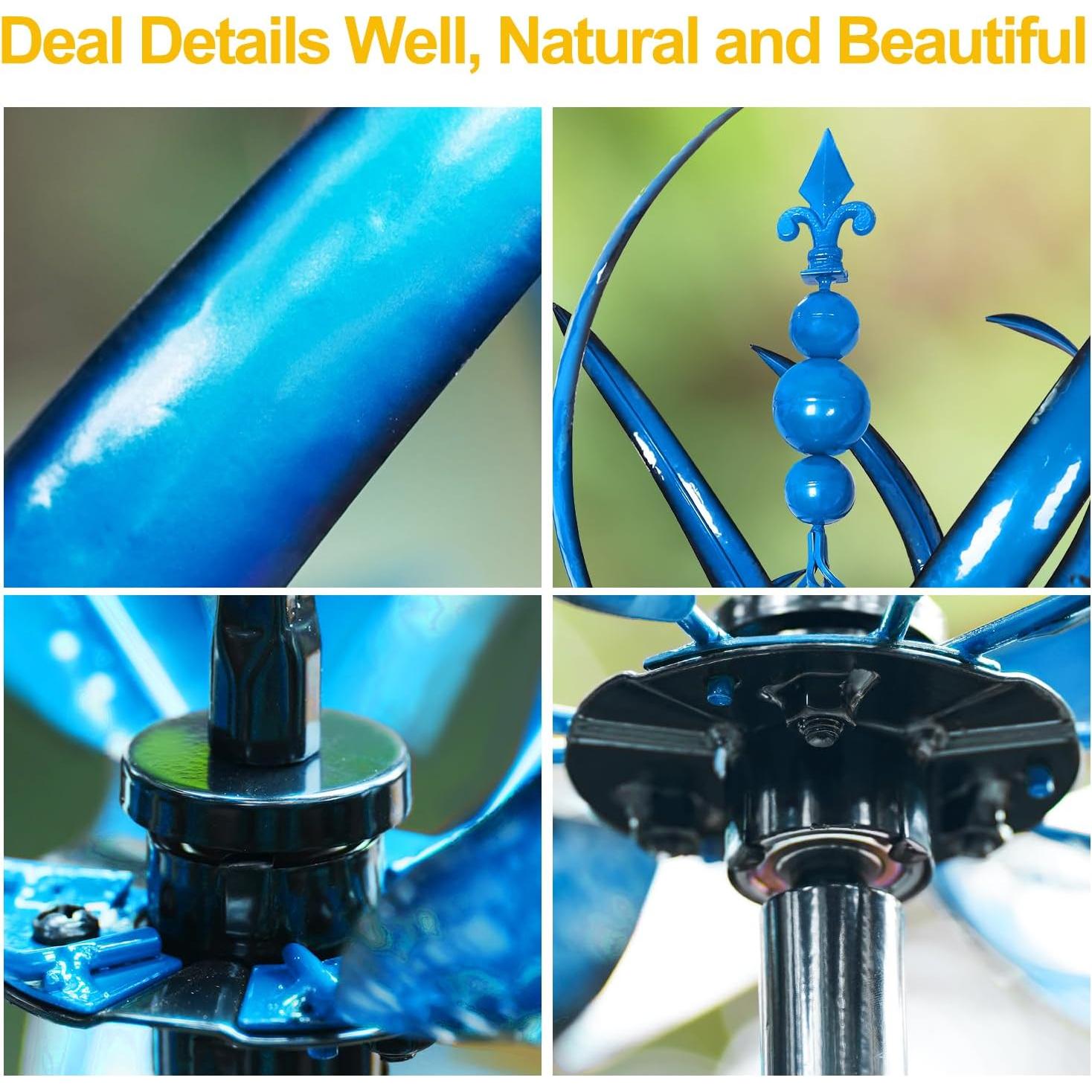 Girador de Viento Cinético LimeHill Loto Azul 68.6x231.1cm