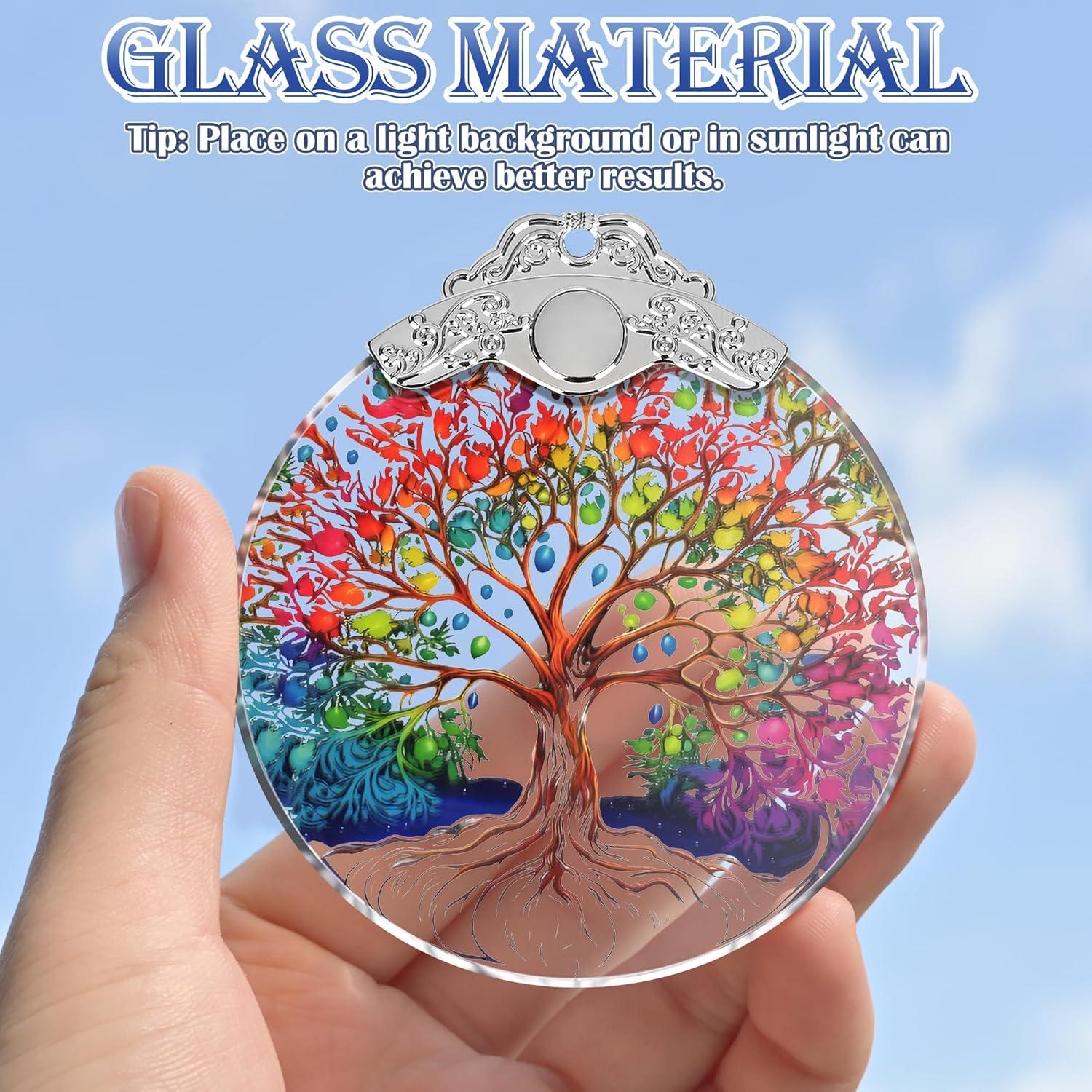 Adorno de Vidrio Templado Touber Árbol de la Vida 7.62x8.89cm